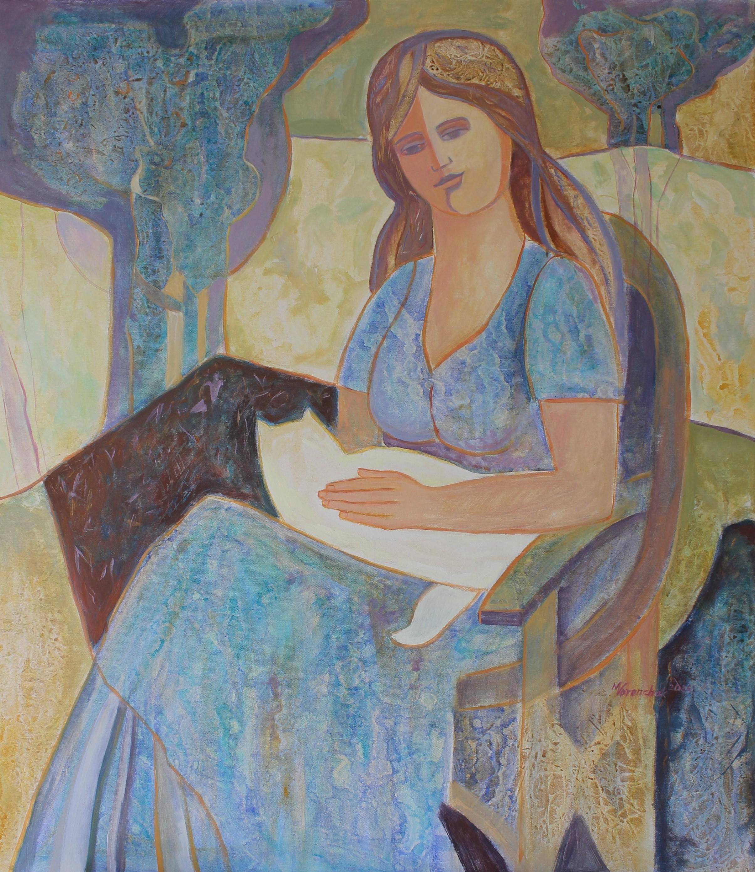 Figurative Painting Mariia Voronchak  - Immersion dans le silence