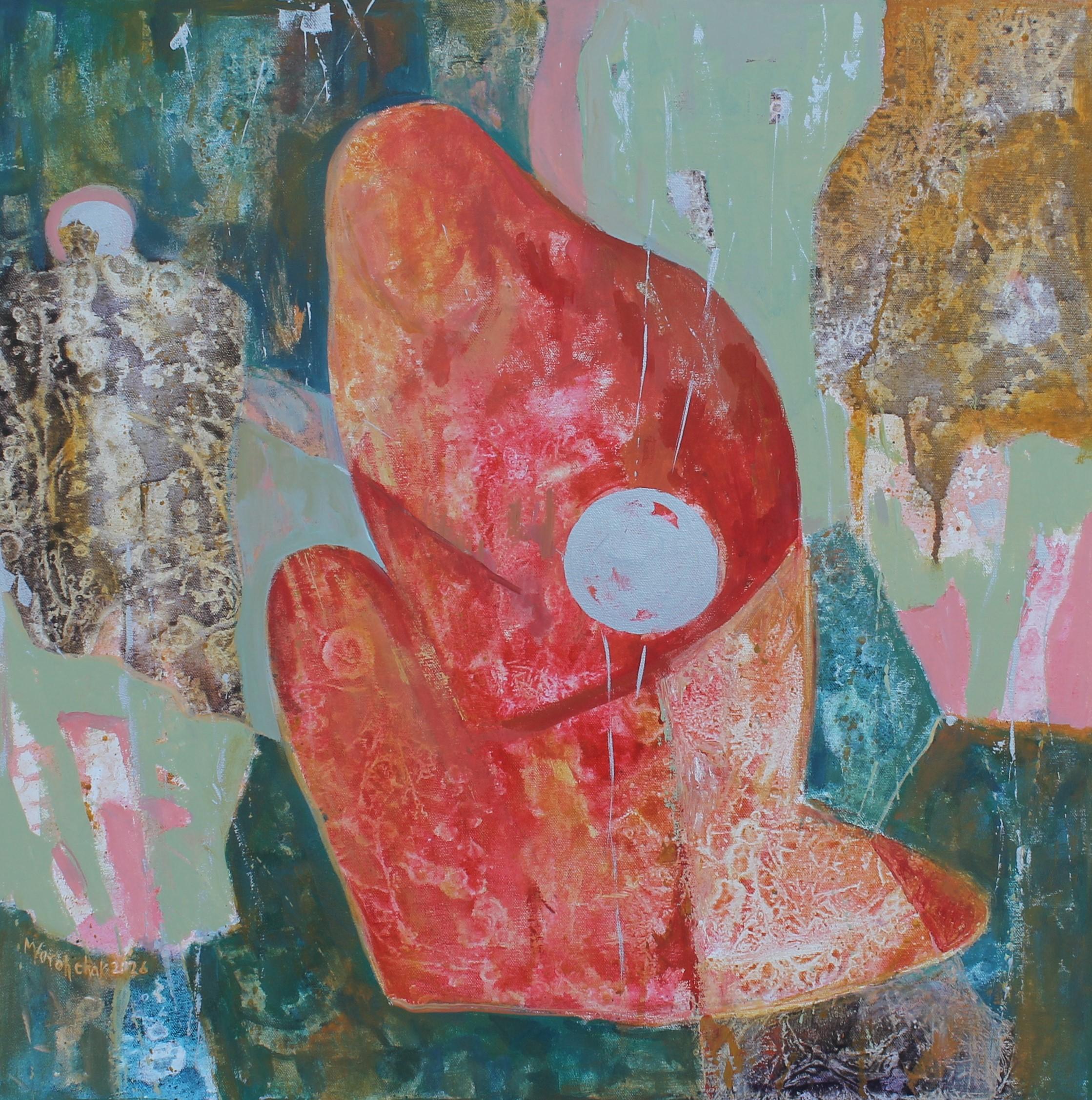 Mariia Voronchak  Figurative Painting - Knot of Memory . Series "On the strings of invisible sources"