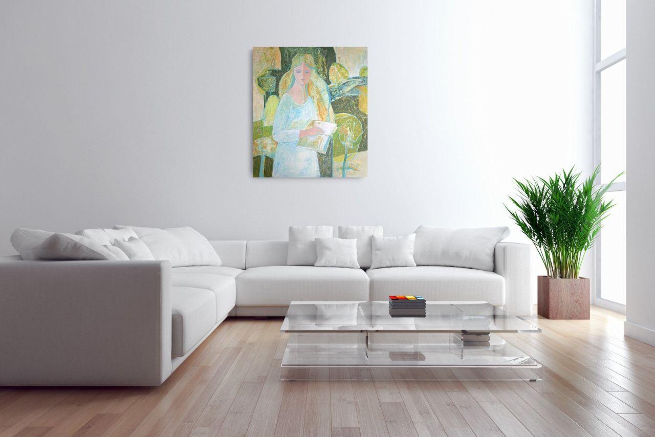 Cherchons la réponse - Marron Figurative Painting par Mariia Voronchak 