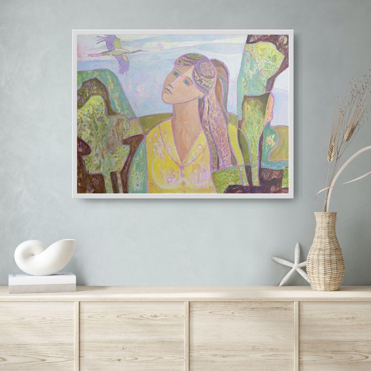 When the world is renewed - Brown Figurative Painting by Mariia Voronchak 