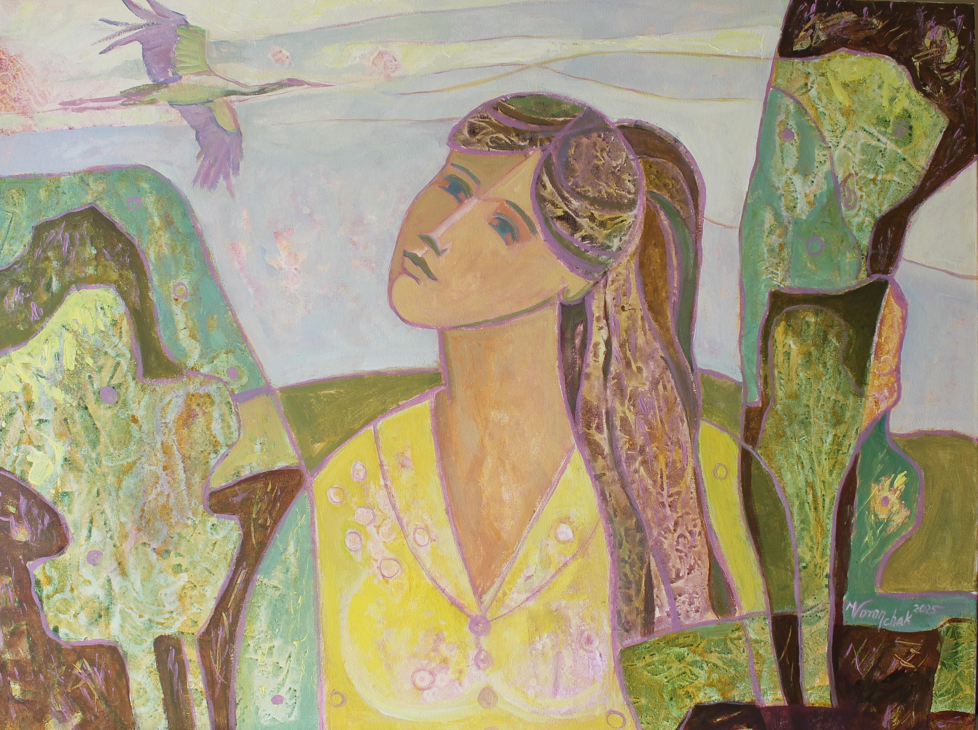 Mariia Voronchak  Figurative Painting - When the world is renewed