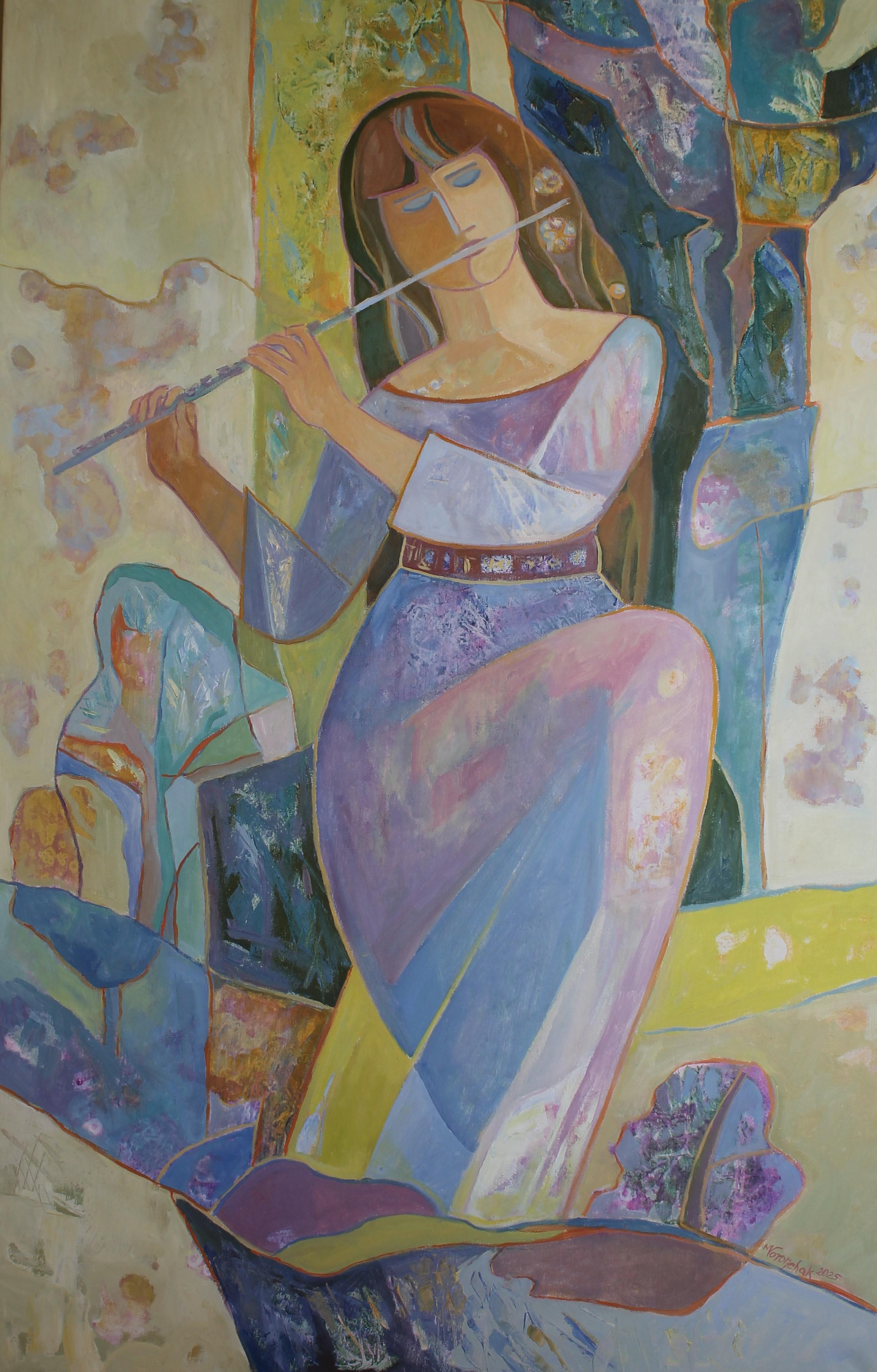 Landscape Painting de Mariia Voronchak  - Donde estoy - suena una melodía de ternura