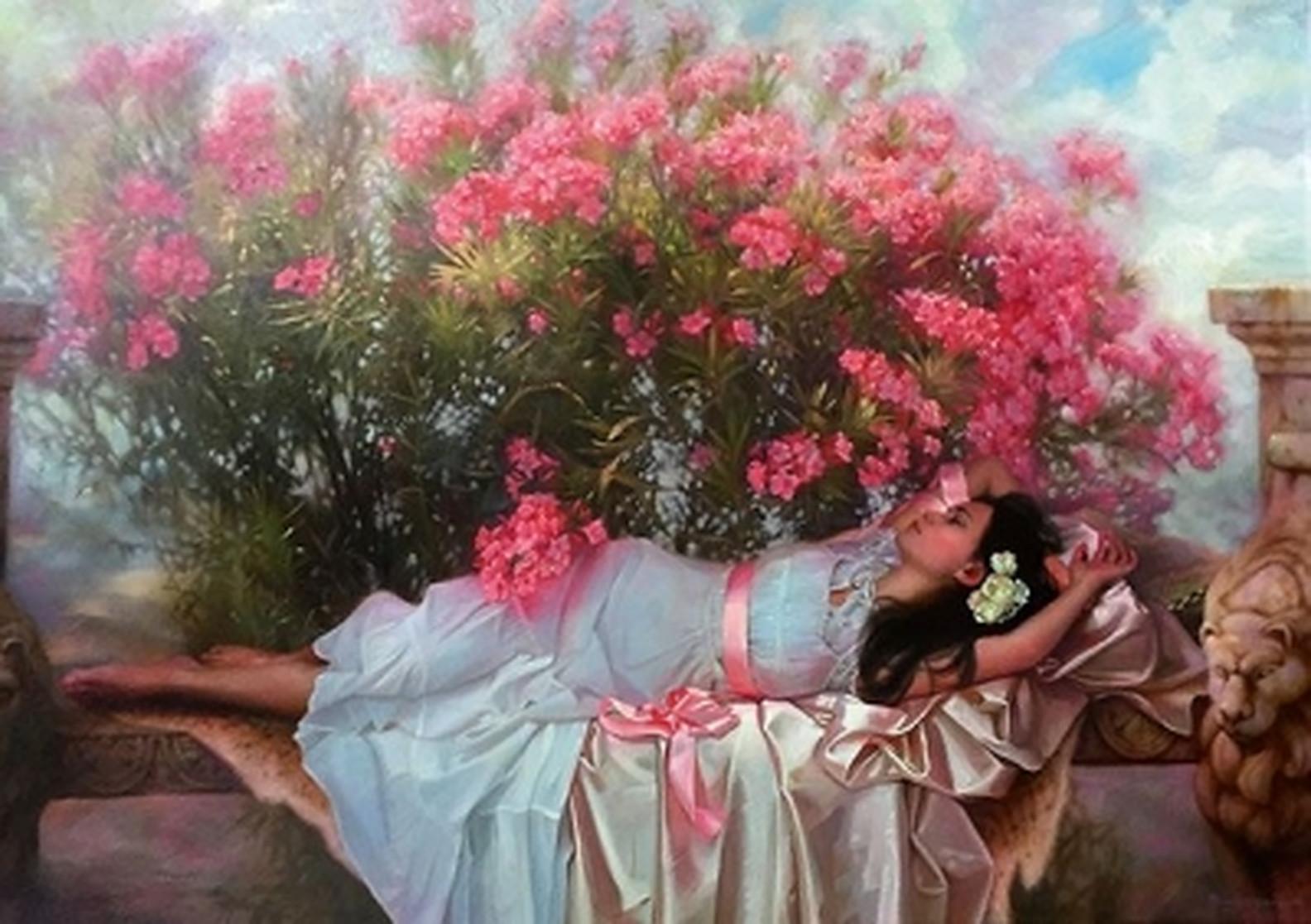 Marija BOUKHTIYAROVA Landscape Painting -  La sieste sous le laurier 