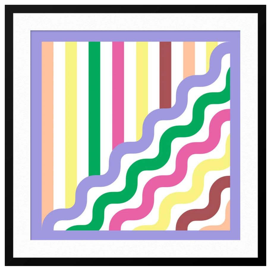 Partymix - Purple Abstract Print by Marije Vermeulen
