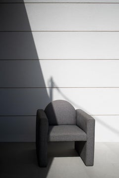 Marika Black and White Patterned Fabric Armchair / Dinning Chair / Side Chair