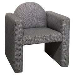 Marika Black and White Patterned Fabric Armchair / Dinning Chair / Side Chair