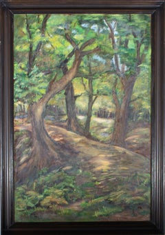 Marika Eversfield (1914-2014) - Óleo del siglo XX, Un camino forestal