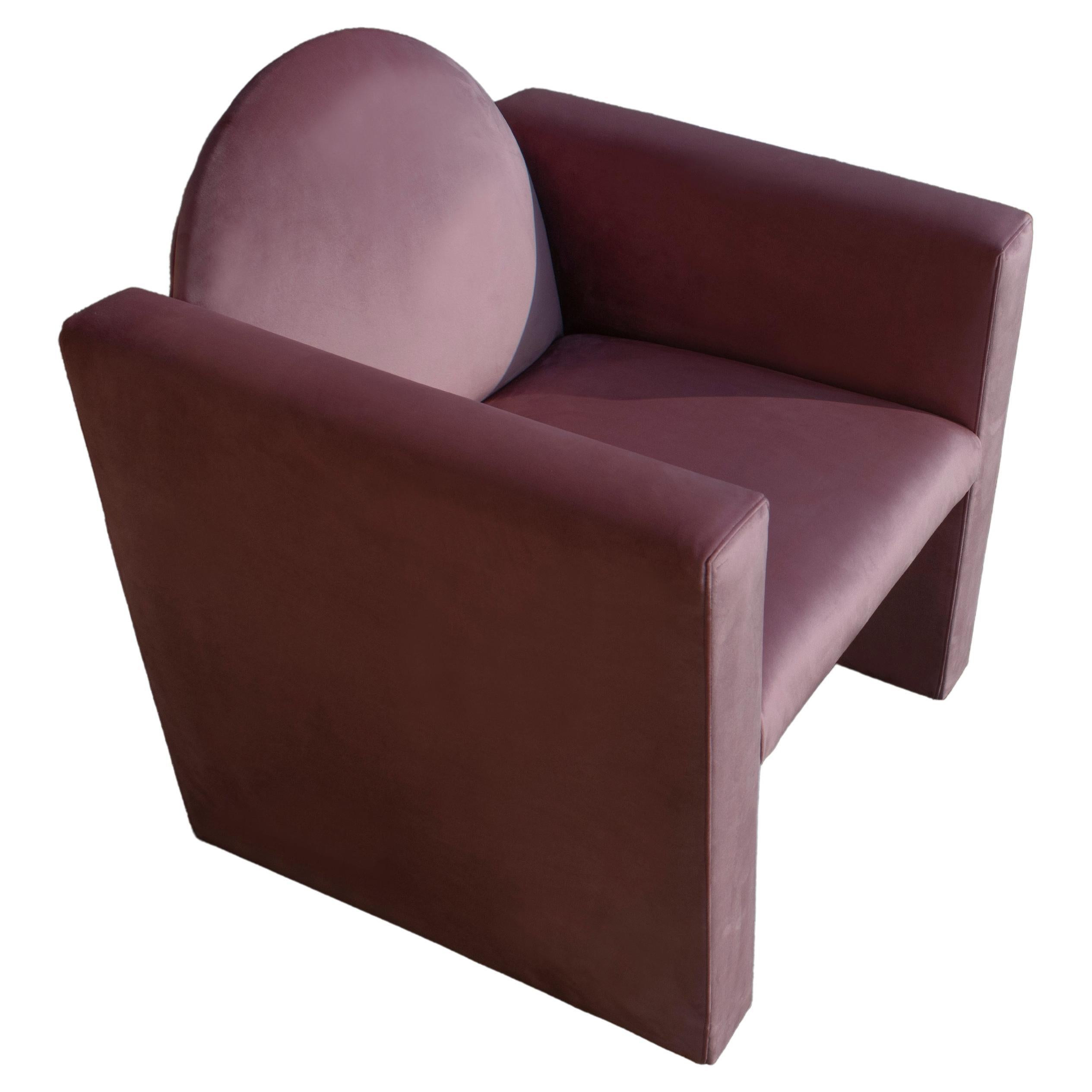 MARIKA Pink Velvet Armchair / Dinning Chair For Sale