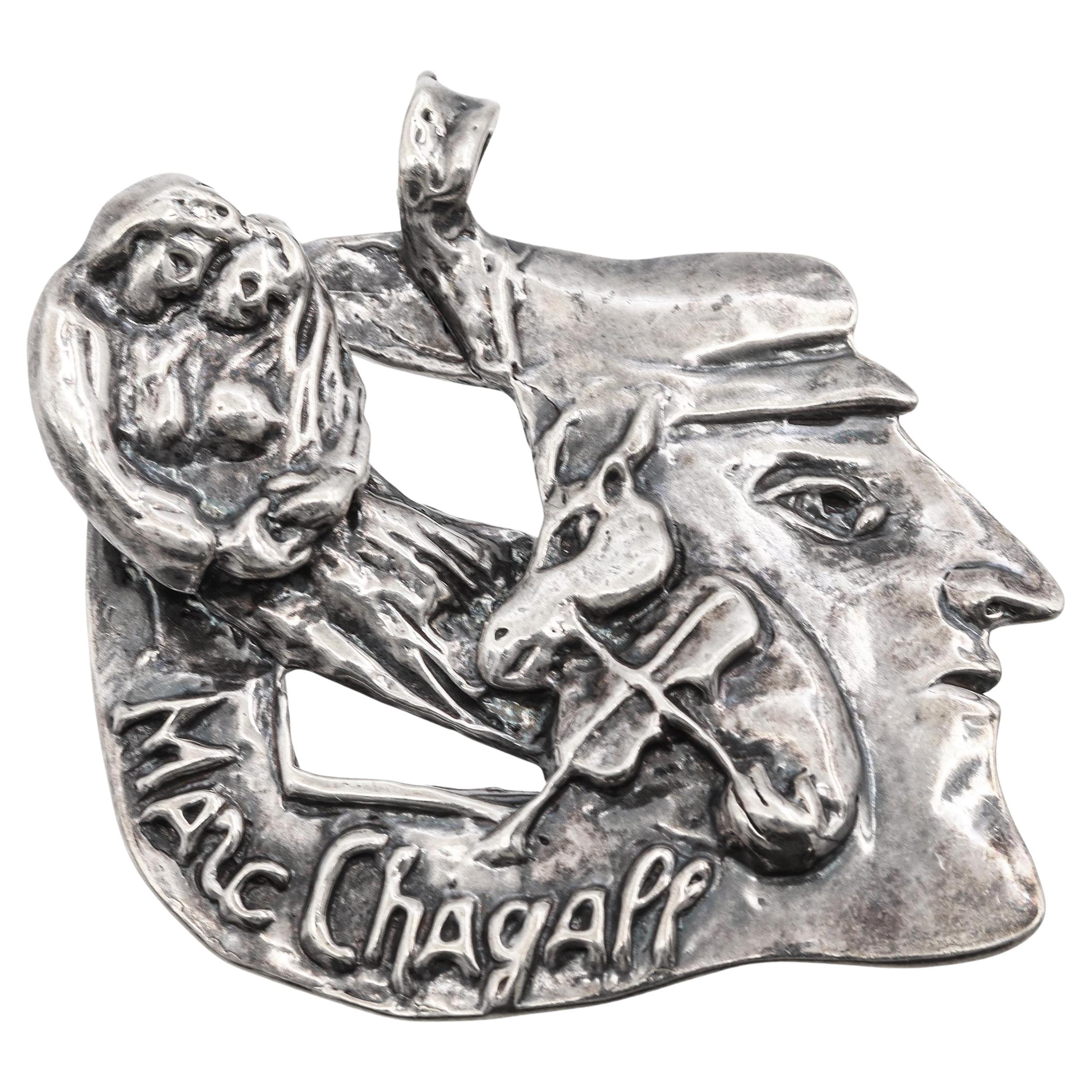 Marika Somogyi Sterling Silver Marc Chagall 1887–1985 Commemorative Pendant For Sale