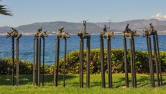 The Seven Samurais - Bronze Rhino Sculptures