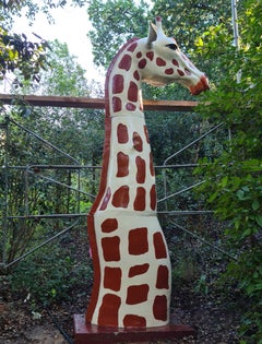 Giraffe - Sculpture d'extérieur monumentale en résine contemporaine