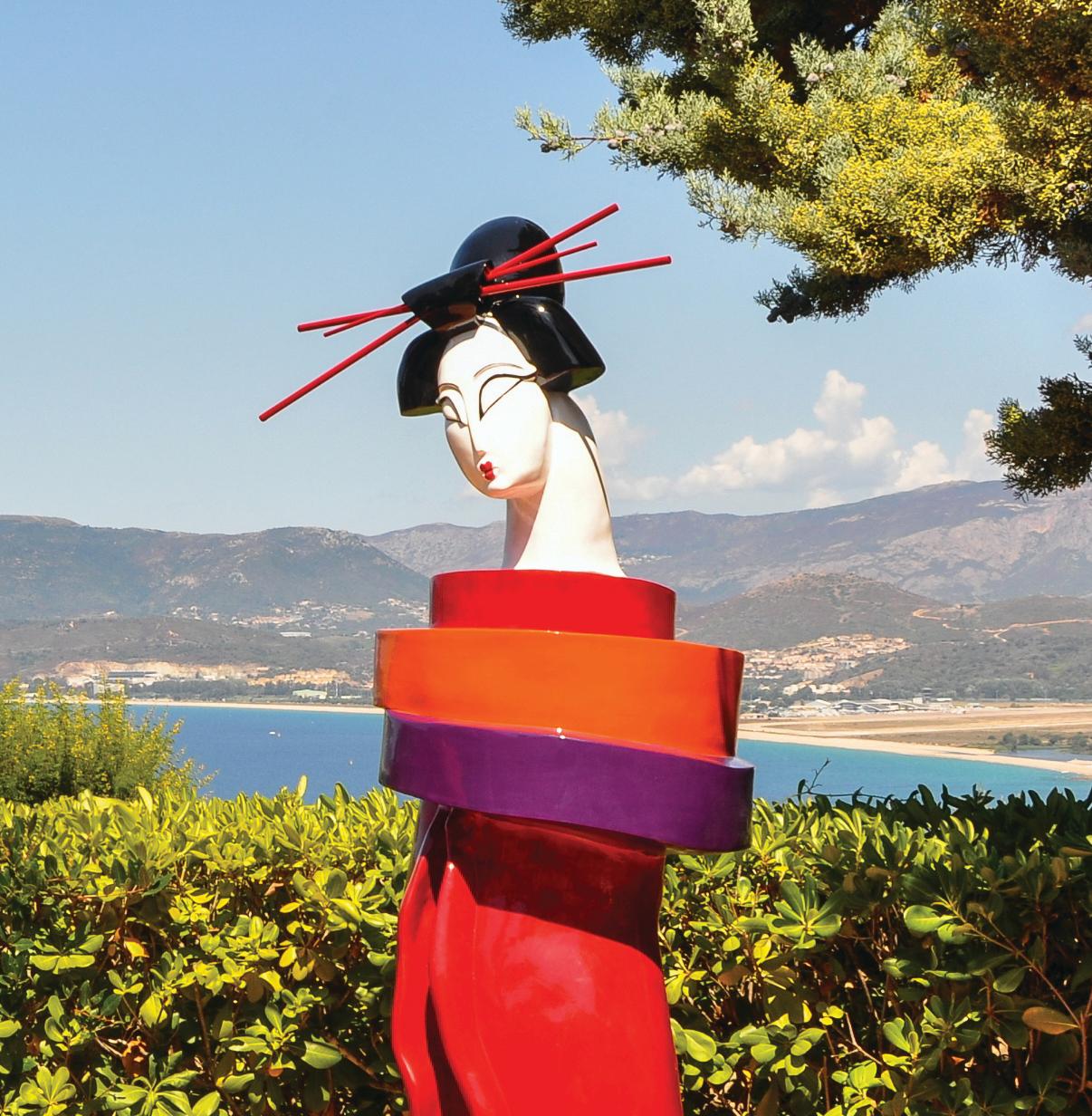 Pair of Gueishas - Monumental Contemporary Outdoor Sculptures For Sale 4