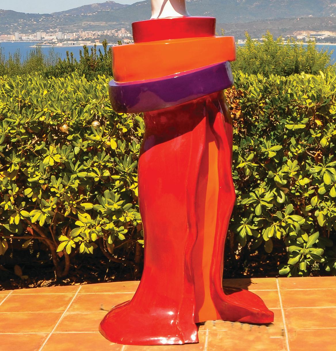 Gueishas - Monumentale zeitgenössische Skulpturen für den Außenbereich, Paar im Angebot 6