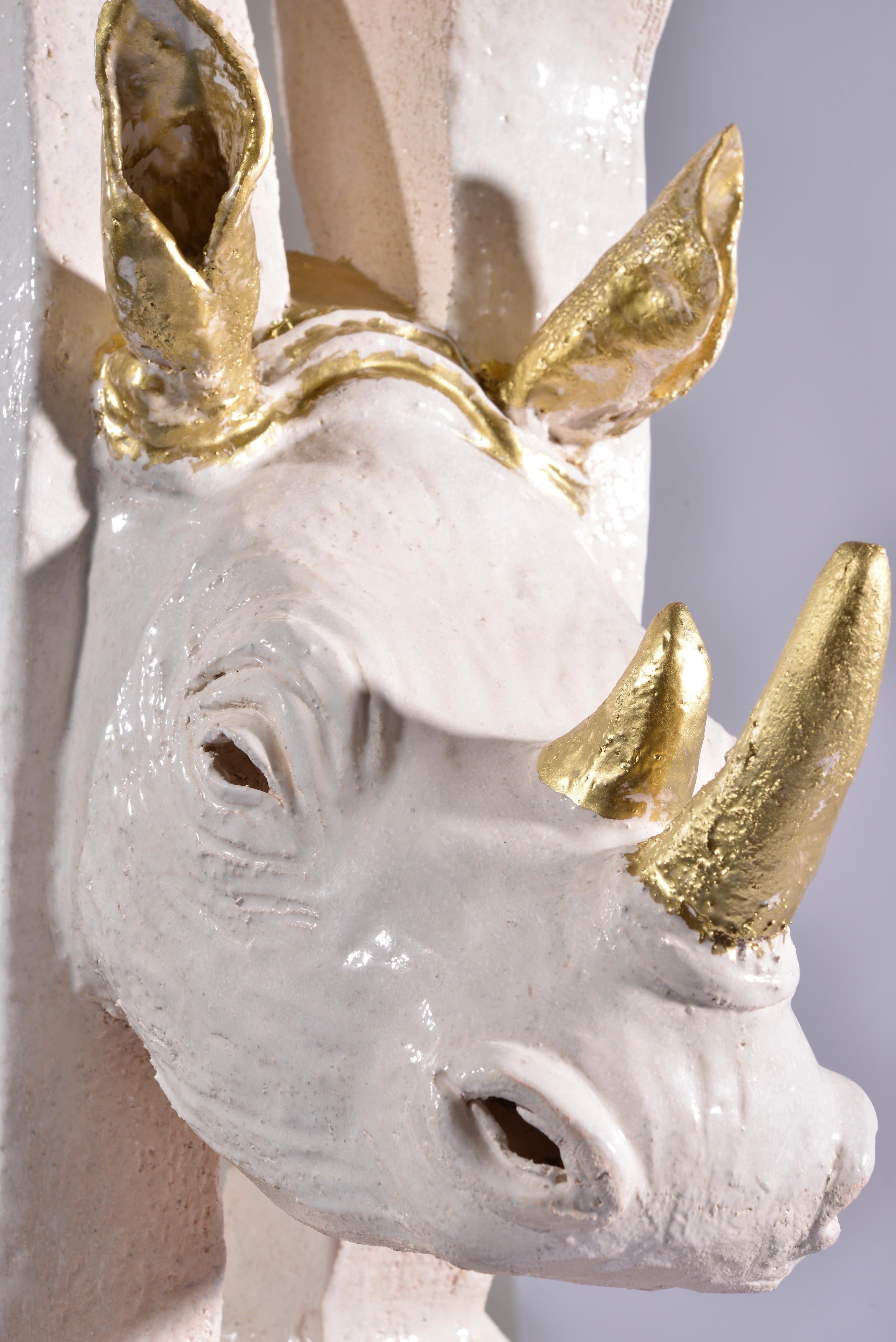 The Machine - Rhino Contemporary Ceramic Sculpture 2
