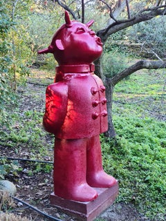 Visiteur Boudeur - Scultura monumentale contemporanea in resina per esterni