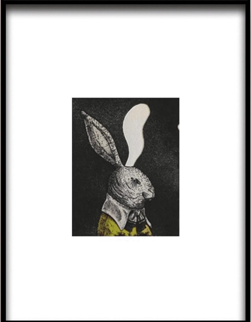 Rabbit - Day After Tomorrow - Black Animal Print by Mariko Ando