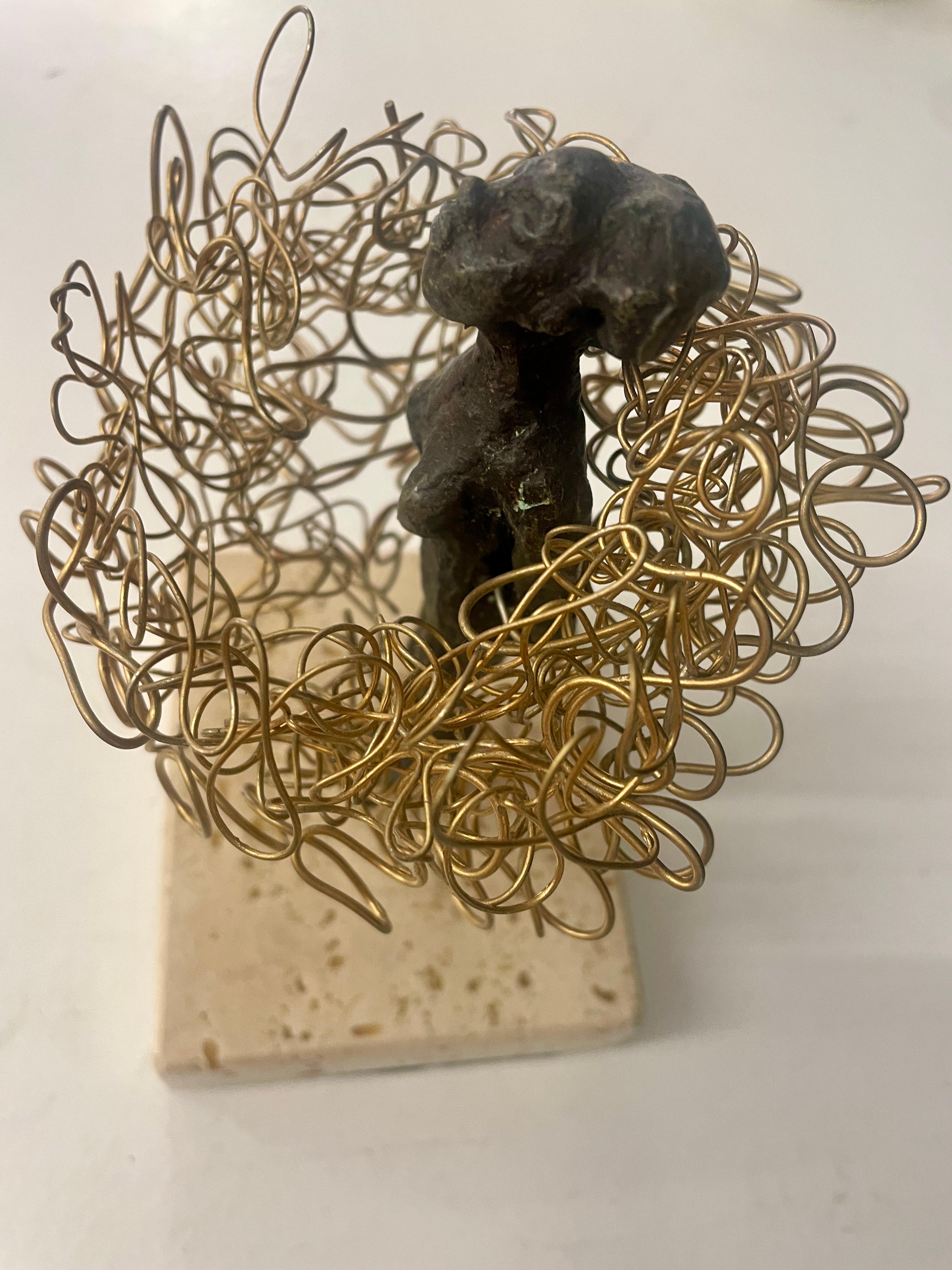 Past Lives - Gold Figurative Sculpture by Mariko Kumon