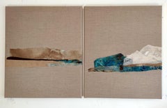 "PaperLandscape" Abstract Landscape , linen canvas , By Marilina Marchica Italy