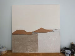 Papierlandschaft #28, Mischtechnik auf Leinwand