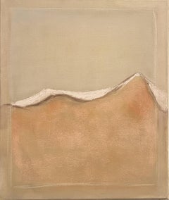 Minimalistische Gemälde „Landschaft“ auf Leinwand, hergestellt in Italien