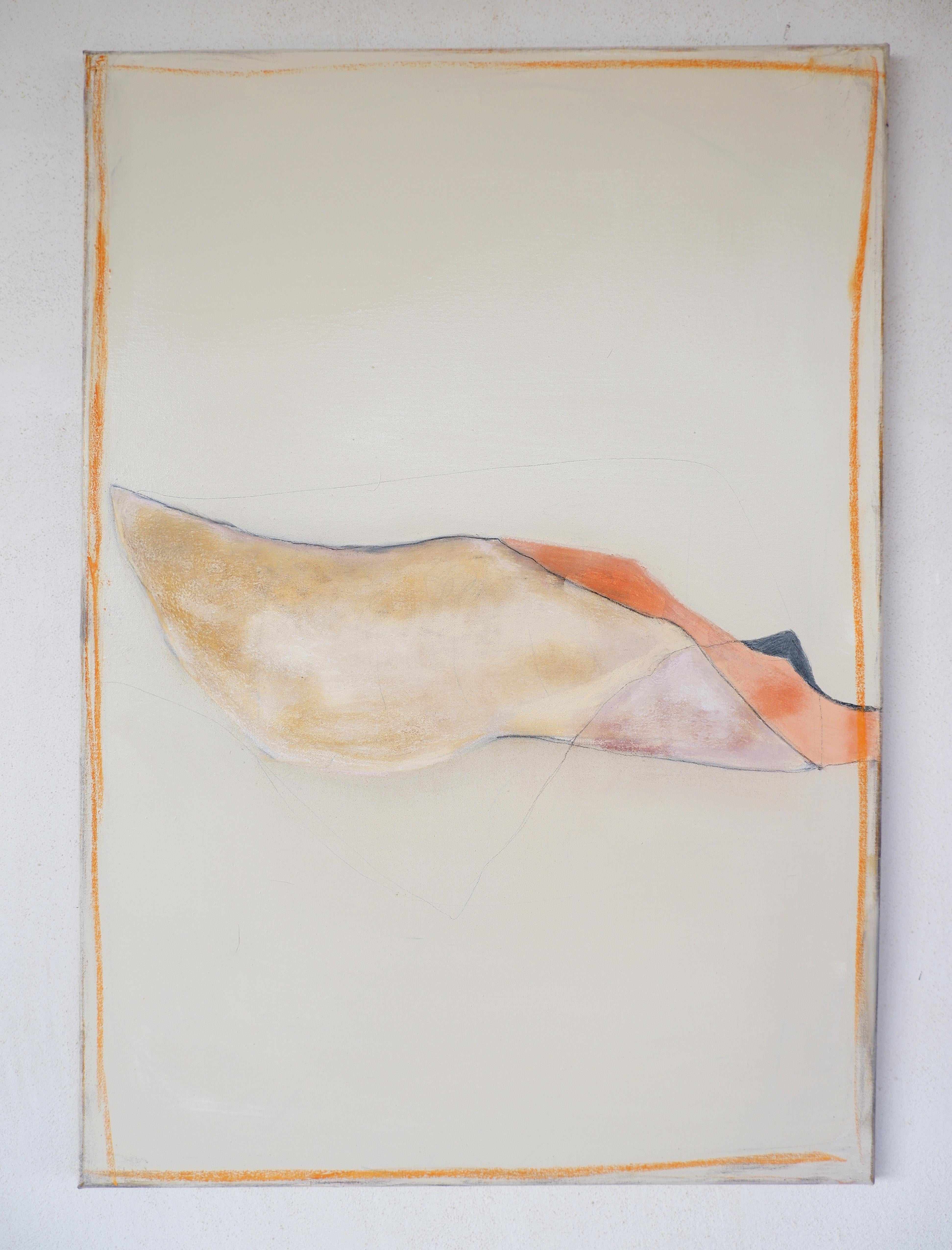 Peinture « Paysage abstrait » minimaliste, grande taille, fabriquée en Italie - Painting de Marilina Marchica