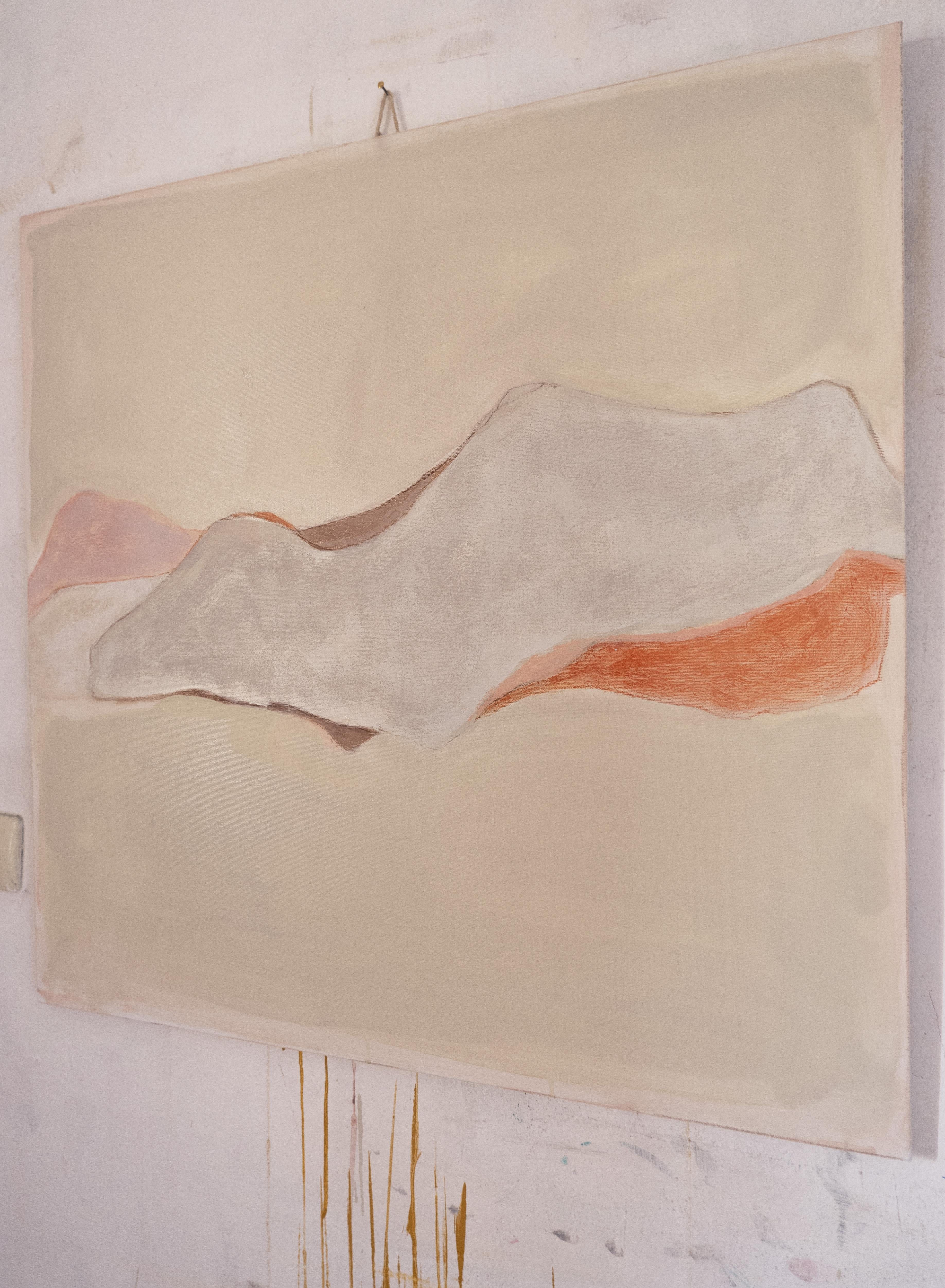 Paysage abstrait - Peinture minimaliste fabriquée en Italie - Painting de Marilina Marchica