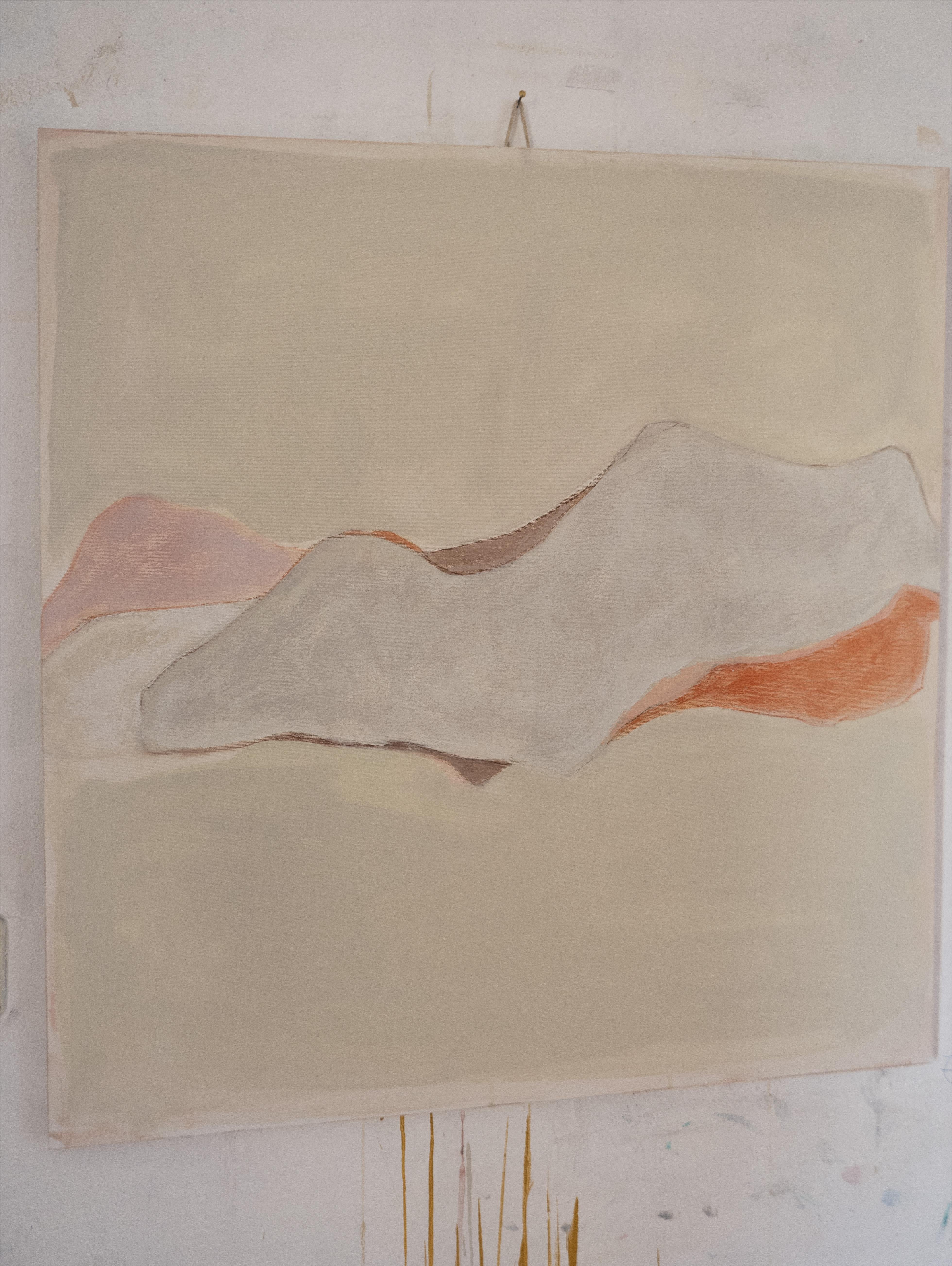 Paysage abstrait - Peinture minimaliste fabriquée en Italie - Contemporain Painting par Marilina Marchica