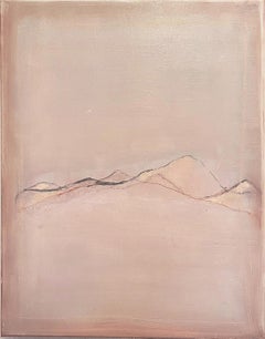 „Abstrakte Landschaft“ Ölgemälde auf Baumwoll-Leinwand, Marilina Marchica 2023