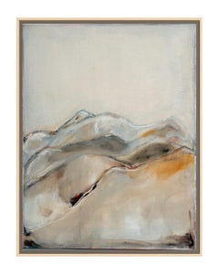 Abstract Landscape Oil Painting, Neutral Earth Tones, Marilina Marchica