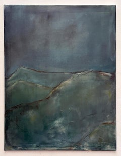 Abstract Landscape Oil Painting on Canvas, 2023 – Minimalist Contemporary