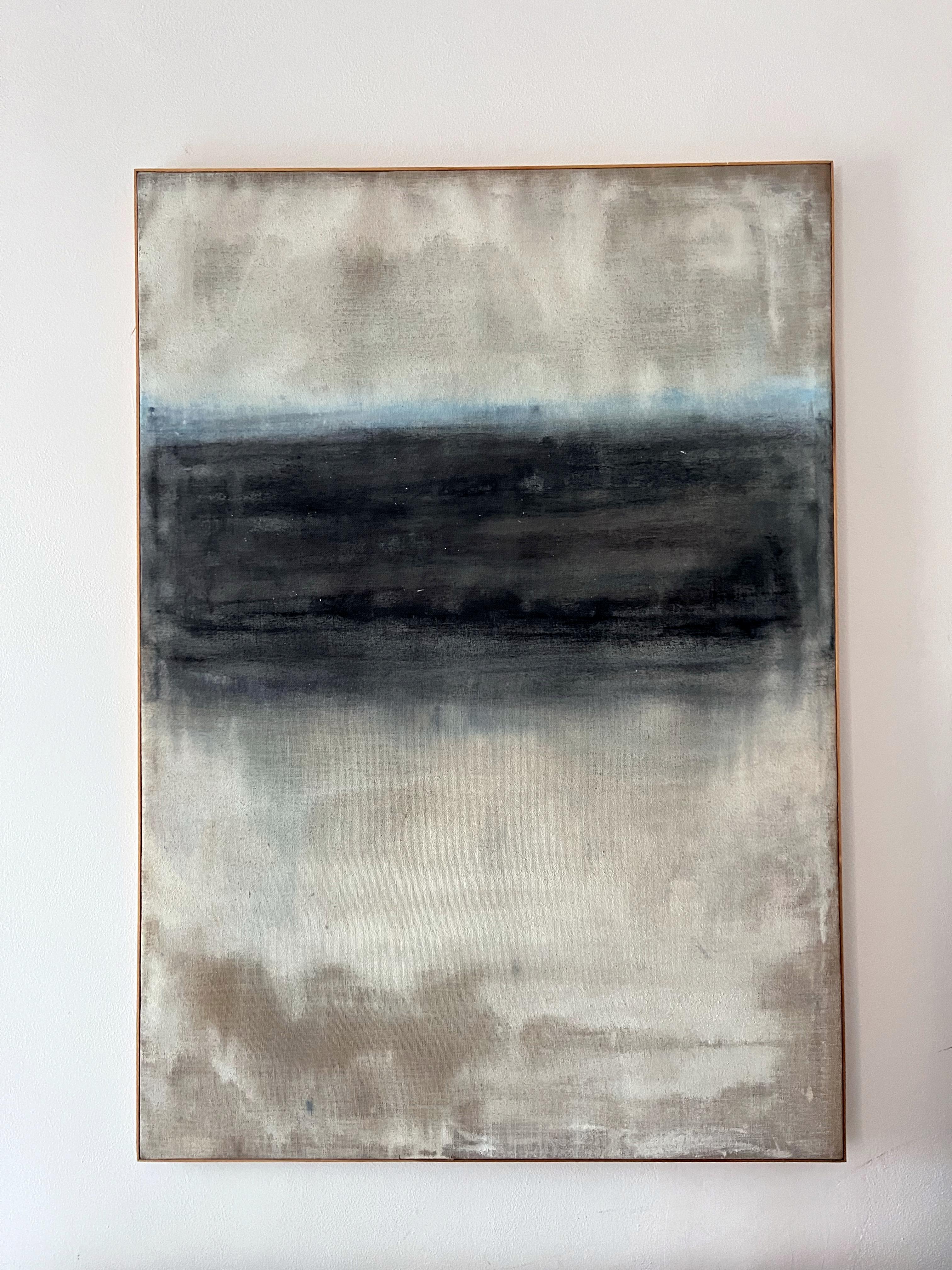 « Paysage abstrait » - Art original sur toile Juta, taille XL, fabriqué en Italie - Contemporain Painting par Marilina Marchica