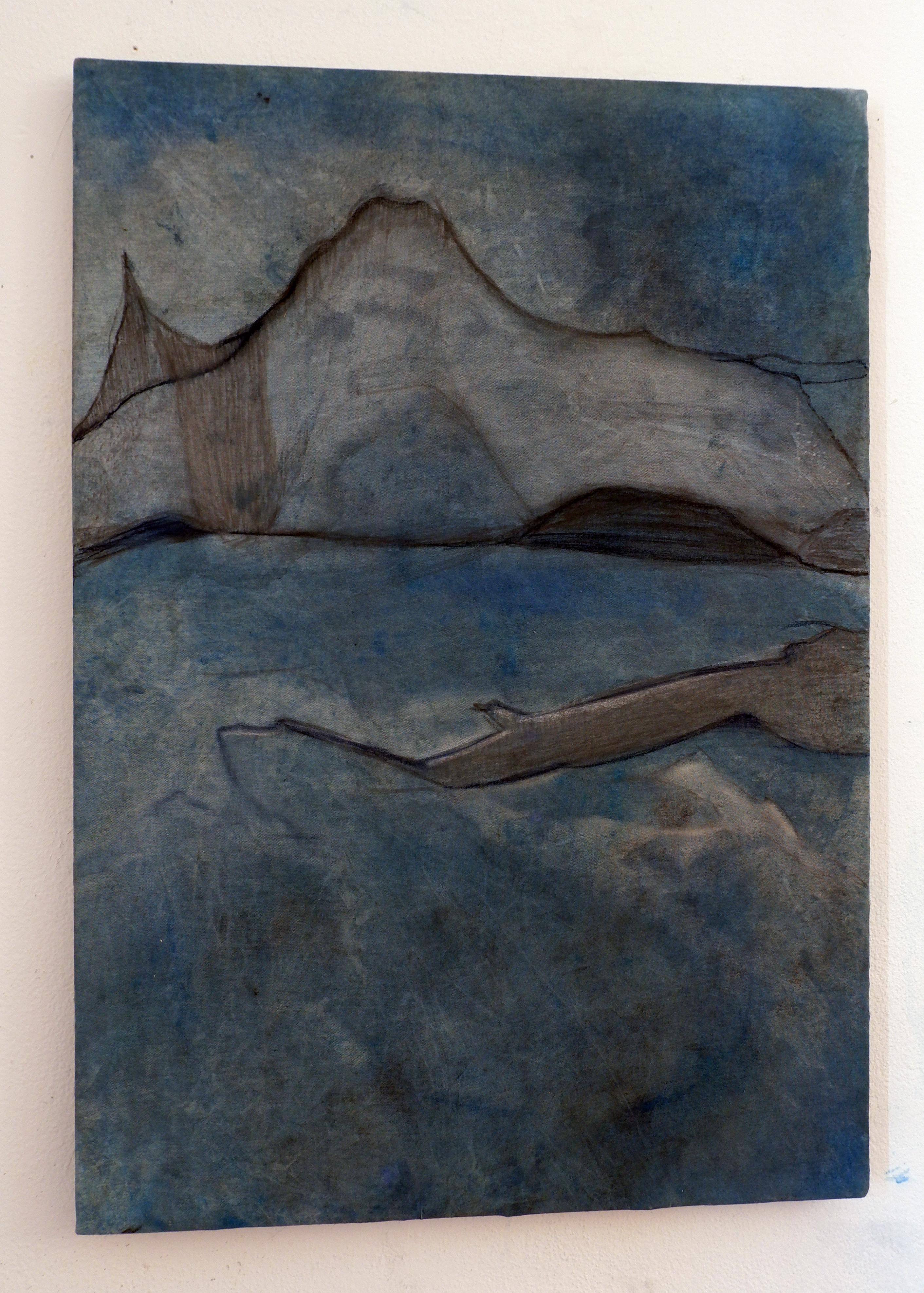 Abstrakte Seelandschaft  Gemälde – mittelgroß – Originalkunst, hergestellt in Italien im Angebot 2