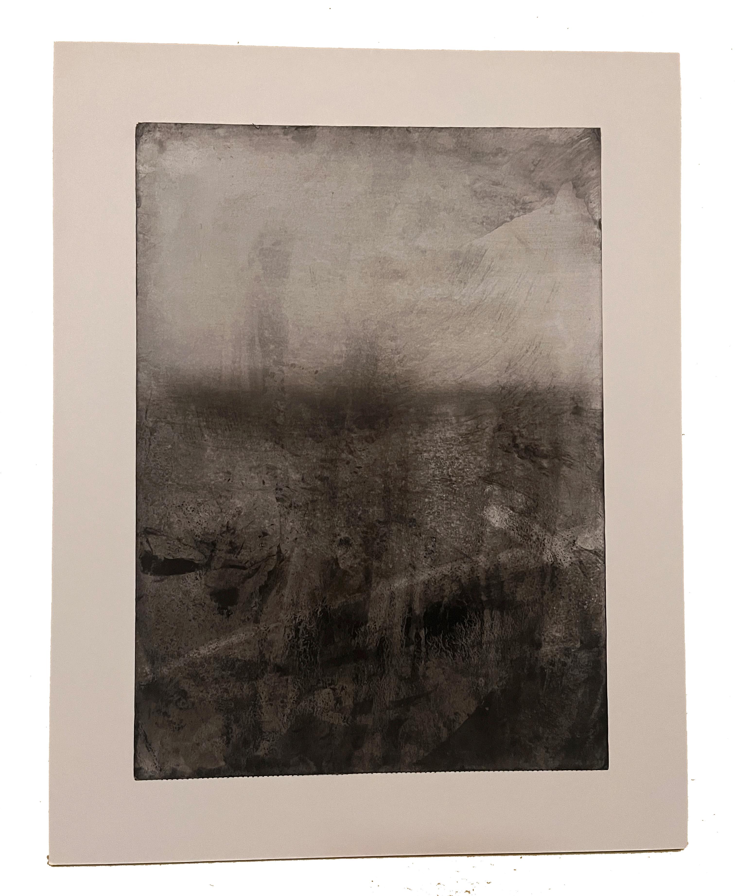 Schwarz-Weiß-Landschaft, Original-Kunst, hängefertig, hergestellt in Italien – Painting von Marilina Marchica