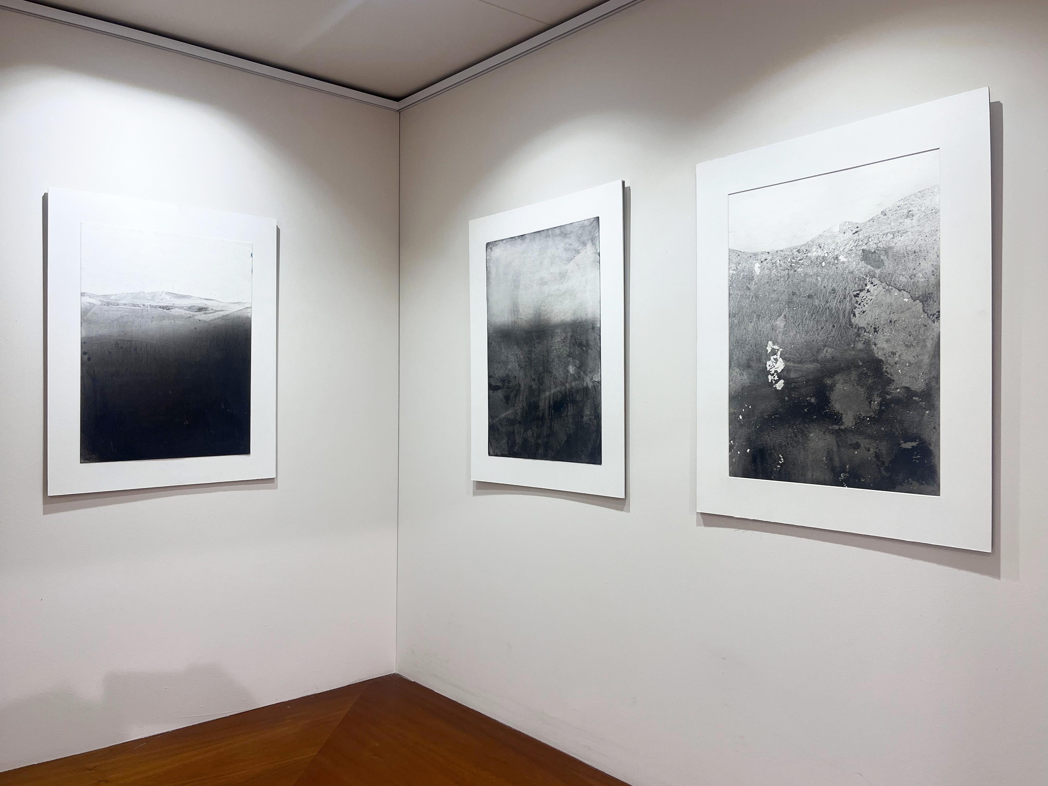 Schwarz-Weiß-Landschaft, Original-Kunst, hängefertig, hergestellt in Italien im Angebot 4