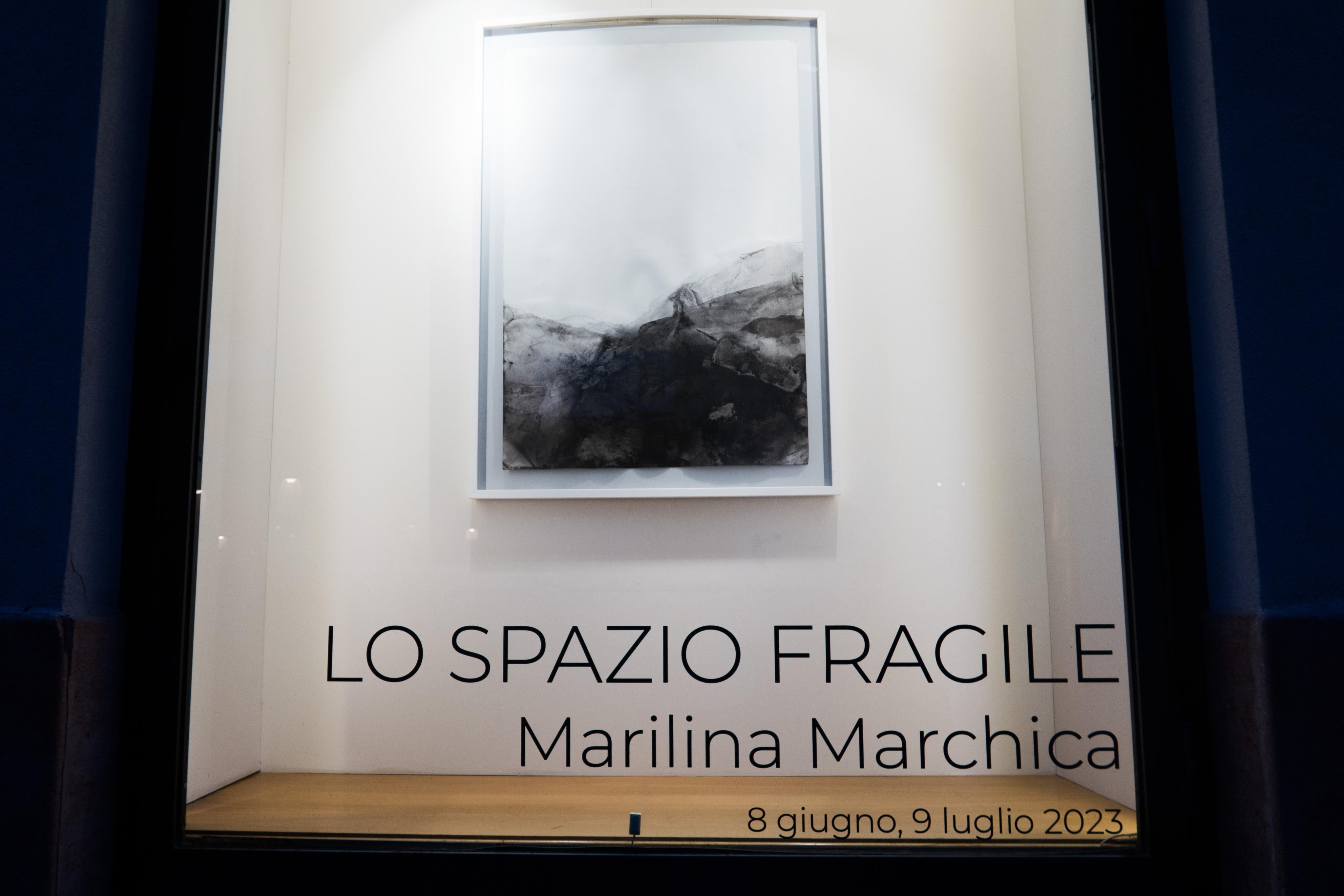 Schwarz-Weiß-Landschaft, Original-Kunst, hängefertig, hergestellt in Italien im Angebot 5