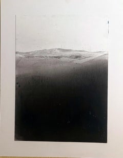 Black and White Landscape , Original Art Ready to Hang Made in Italy
