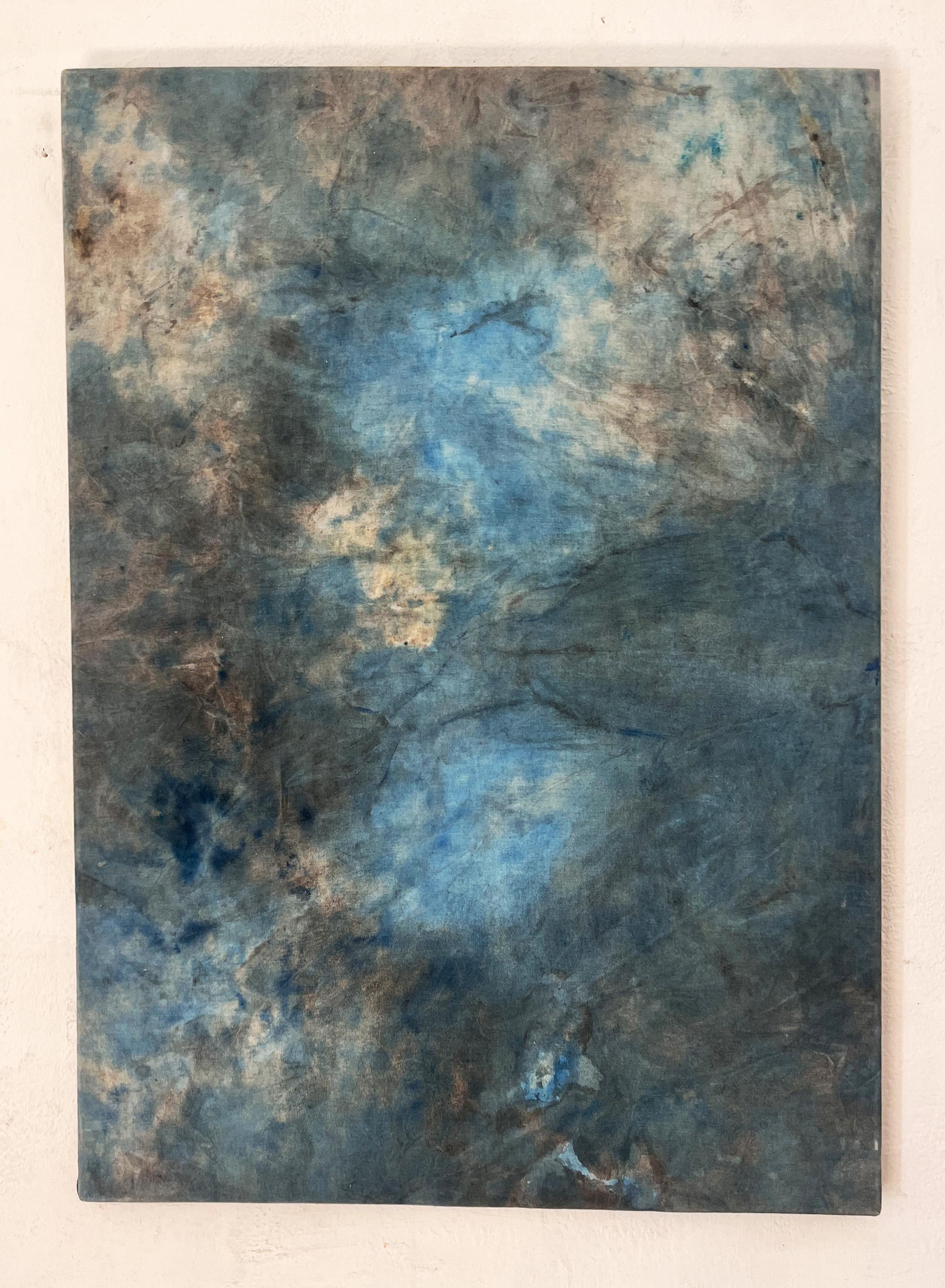 Blue Landscape,  Abstract Oil Paint on Cotton Canvas , By Marilina Marchica For Sale 2