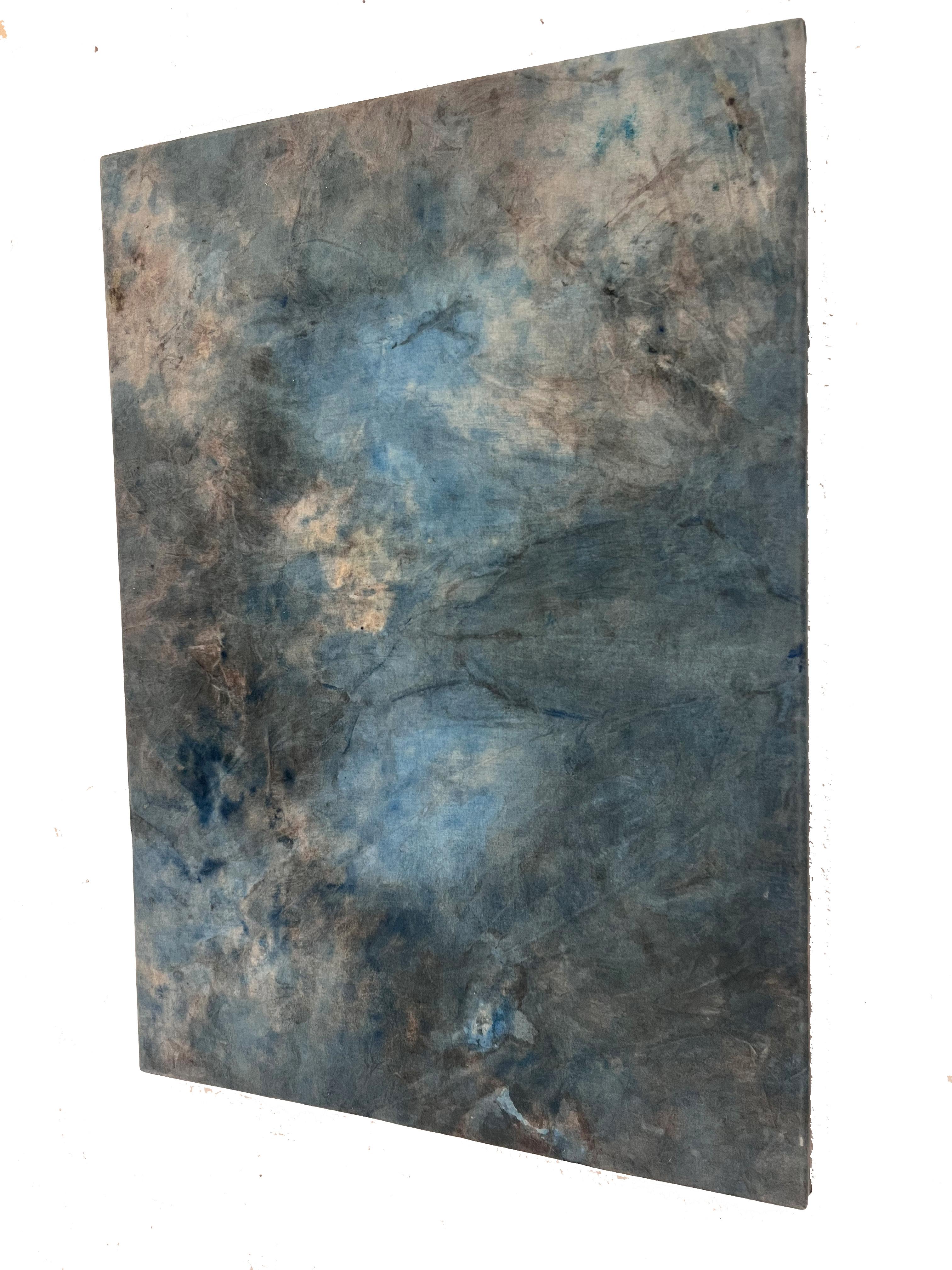 Blue Landscape,  Abstract Oil Paint on Cotton Canvas , By Marilina Marchica For Sale 5