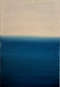 Blue Landscape – Minimal Seascape Oil Painting, 90x60 cm, 2026