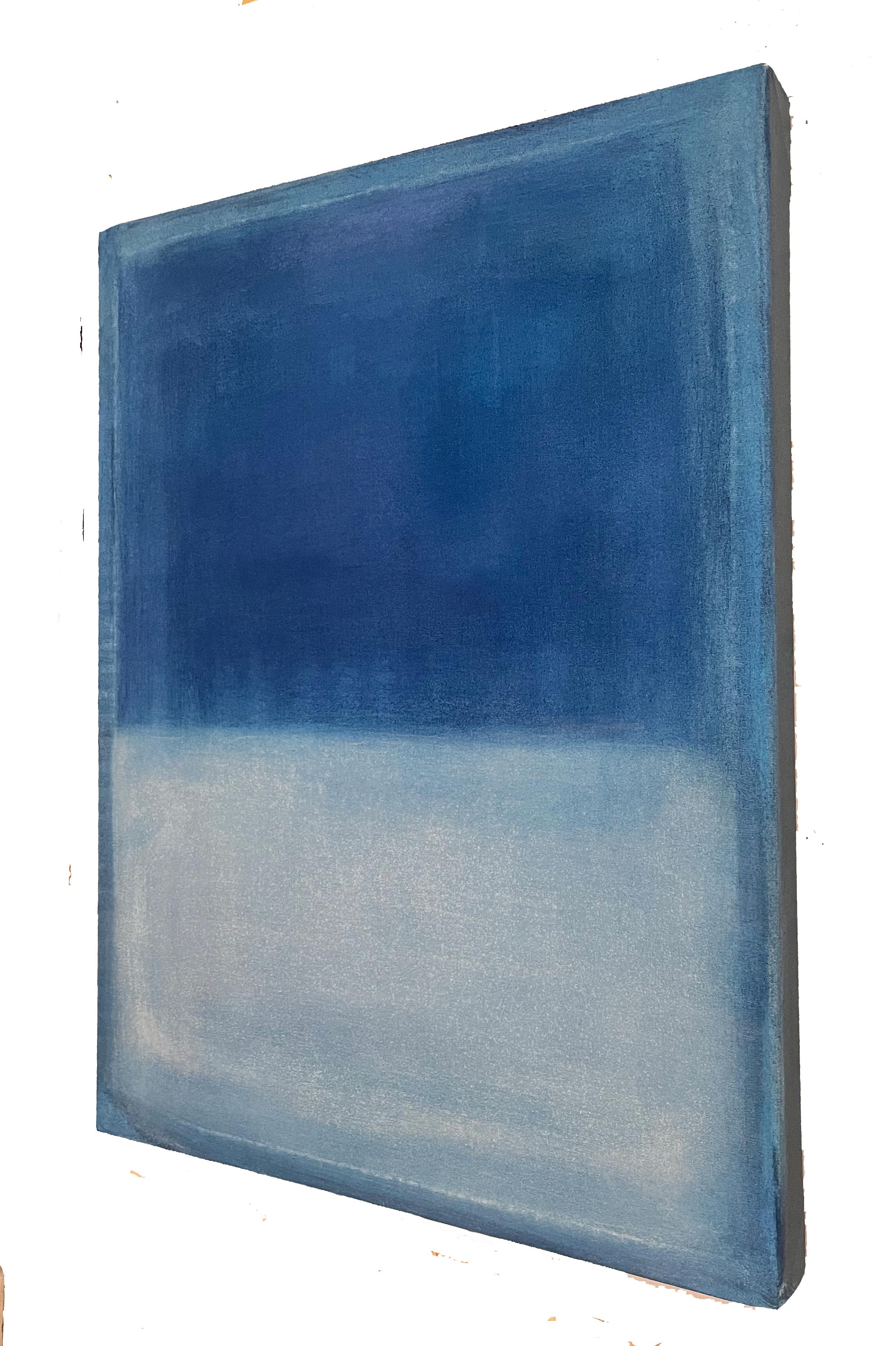 Paysage bleu, peinture à l'huile sur toile de Marilina Marchica en vente 3