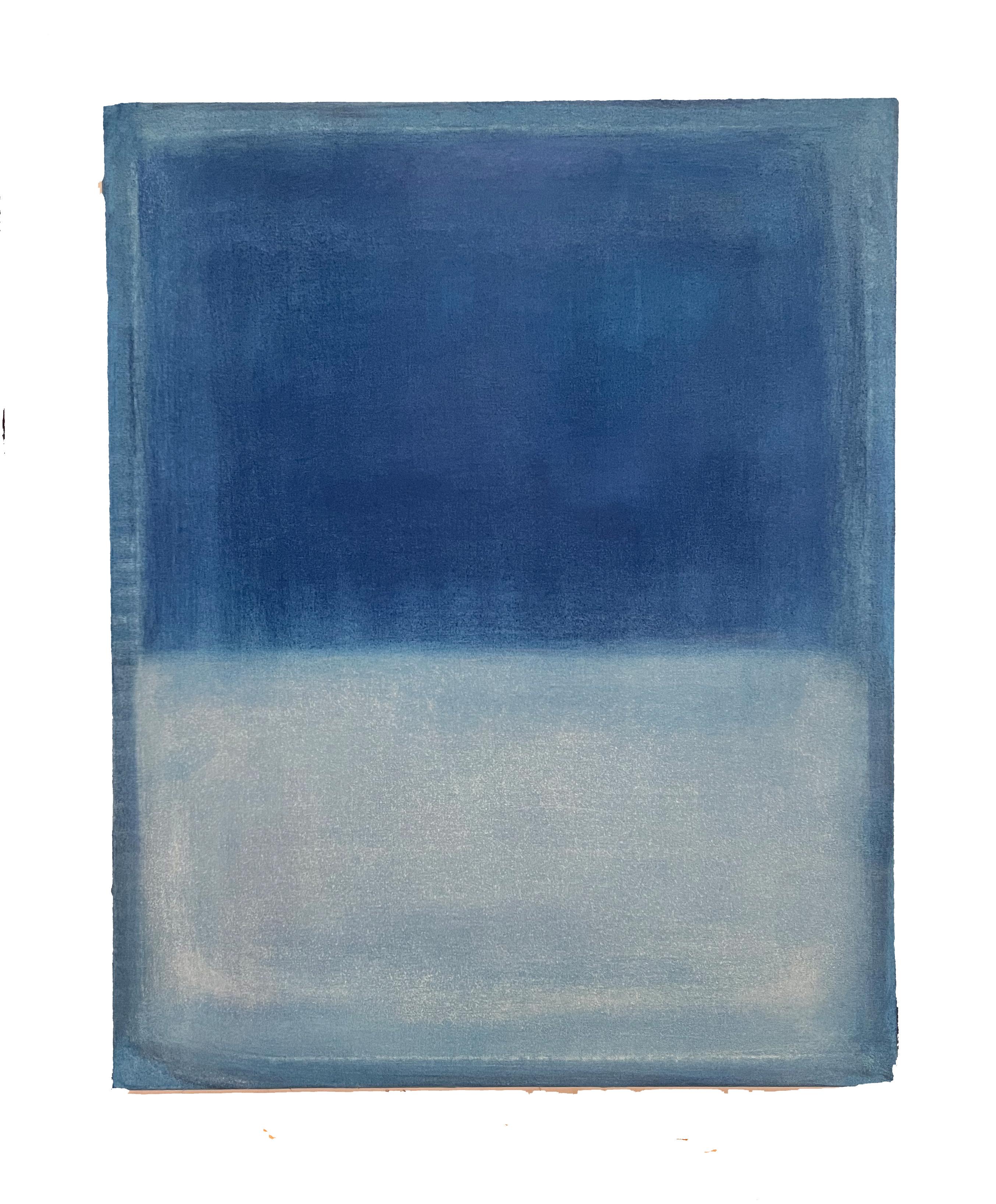 Paysage bleu, peinture à l'huile sur toile de Marilina Marchica en vente 5