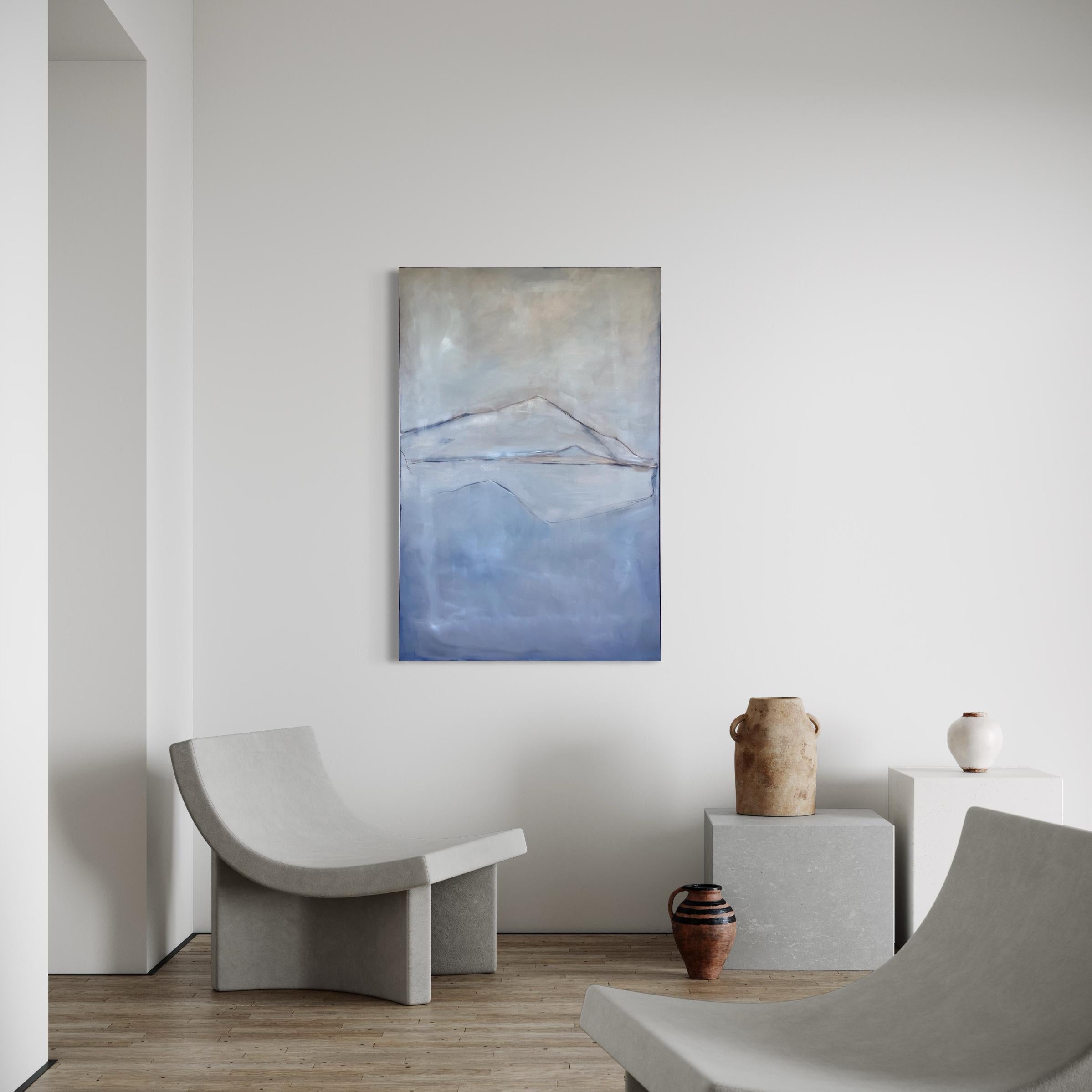 Blue Landscape, Oil Paint on Canvas, large size, Art by Marilina Marchica For Sale 3