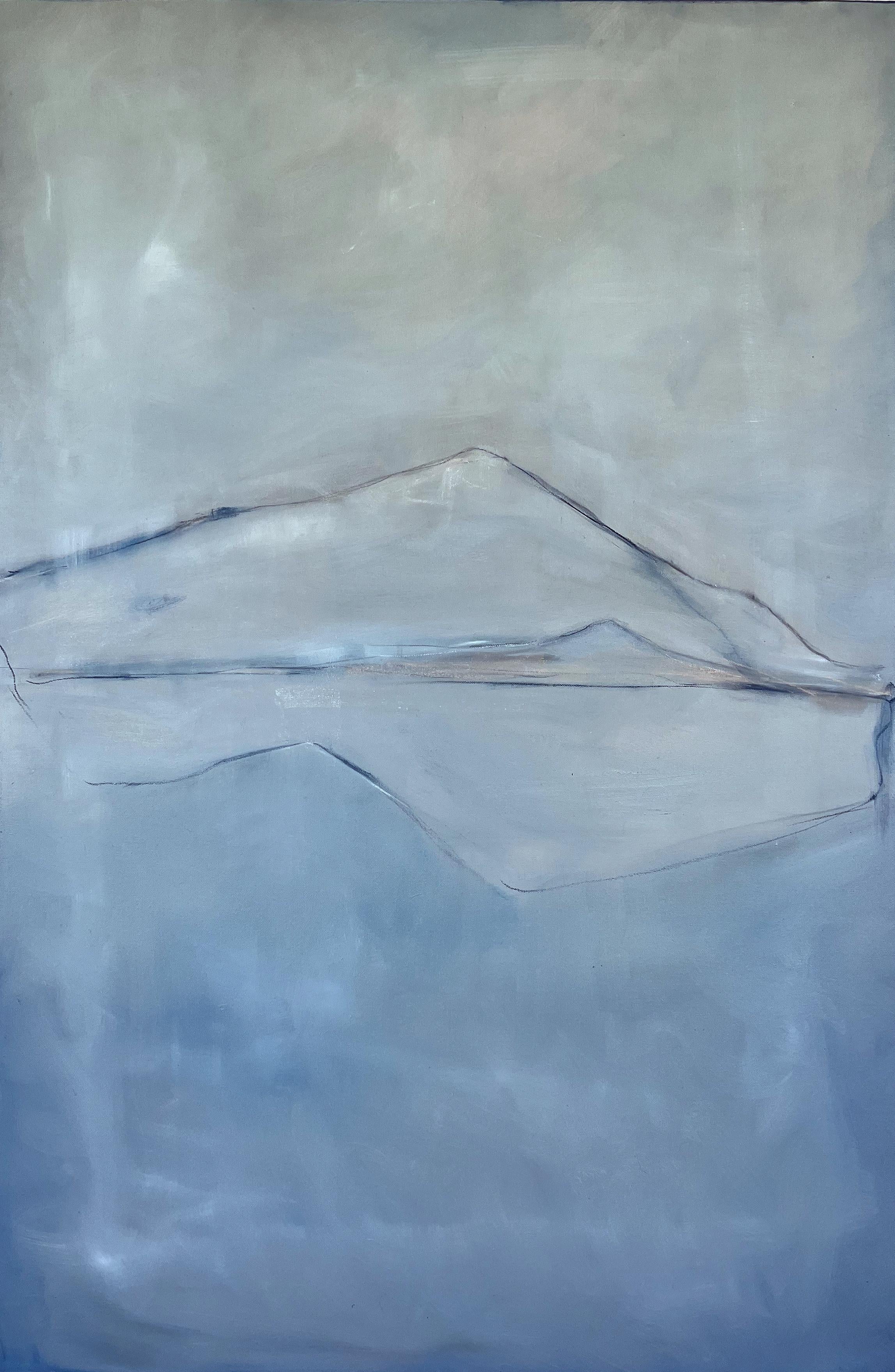 Blue Landscape, Oil Paint on Canvas, large size, Art by Marilina Marchica For Sale 4