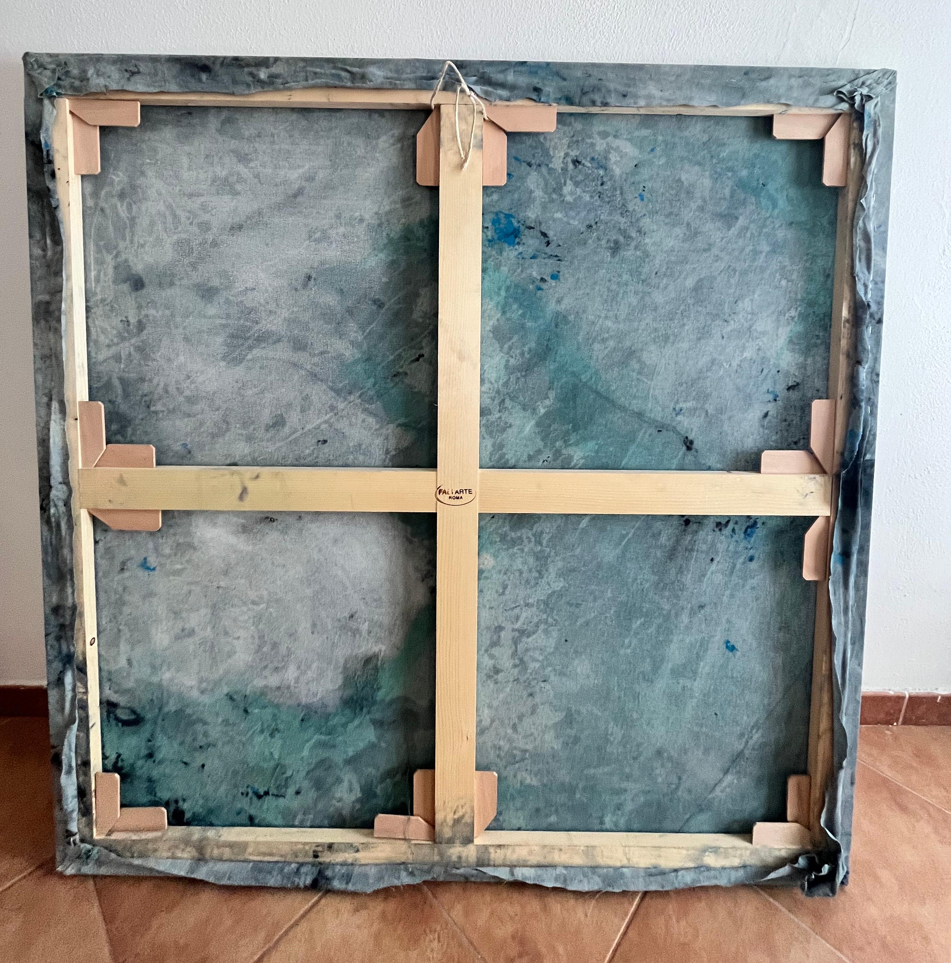 Blaue Landschaft, Ölgemälde auf Leinwand, großformatig, Kunst von Marilina Marchica im Angebot 4