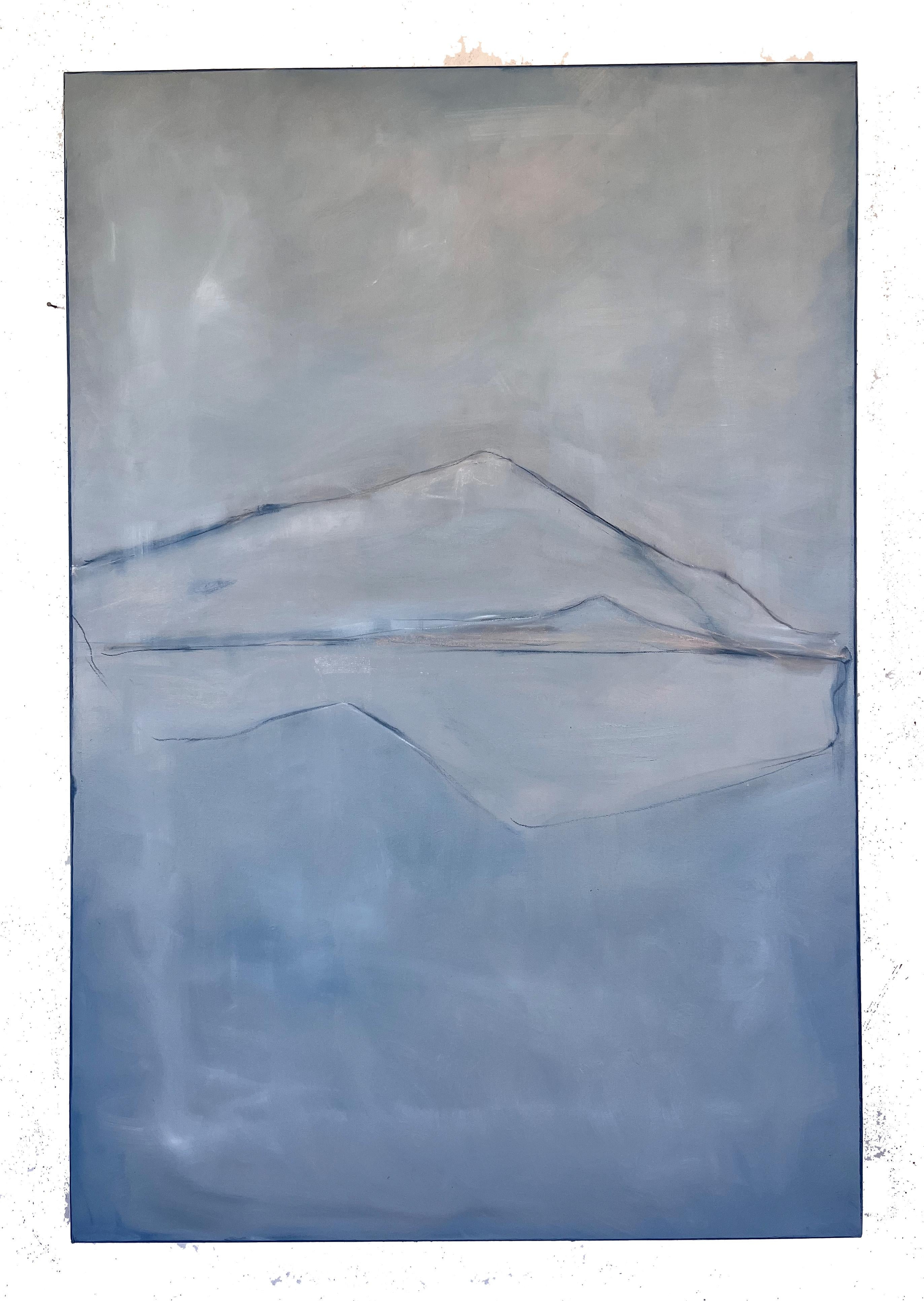 Blue Landscape, Oil Paint on Canvas, large size, Art by Marilina Marchica For Sale 5