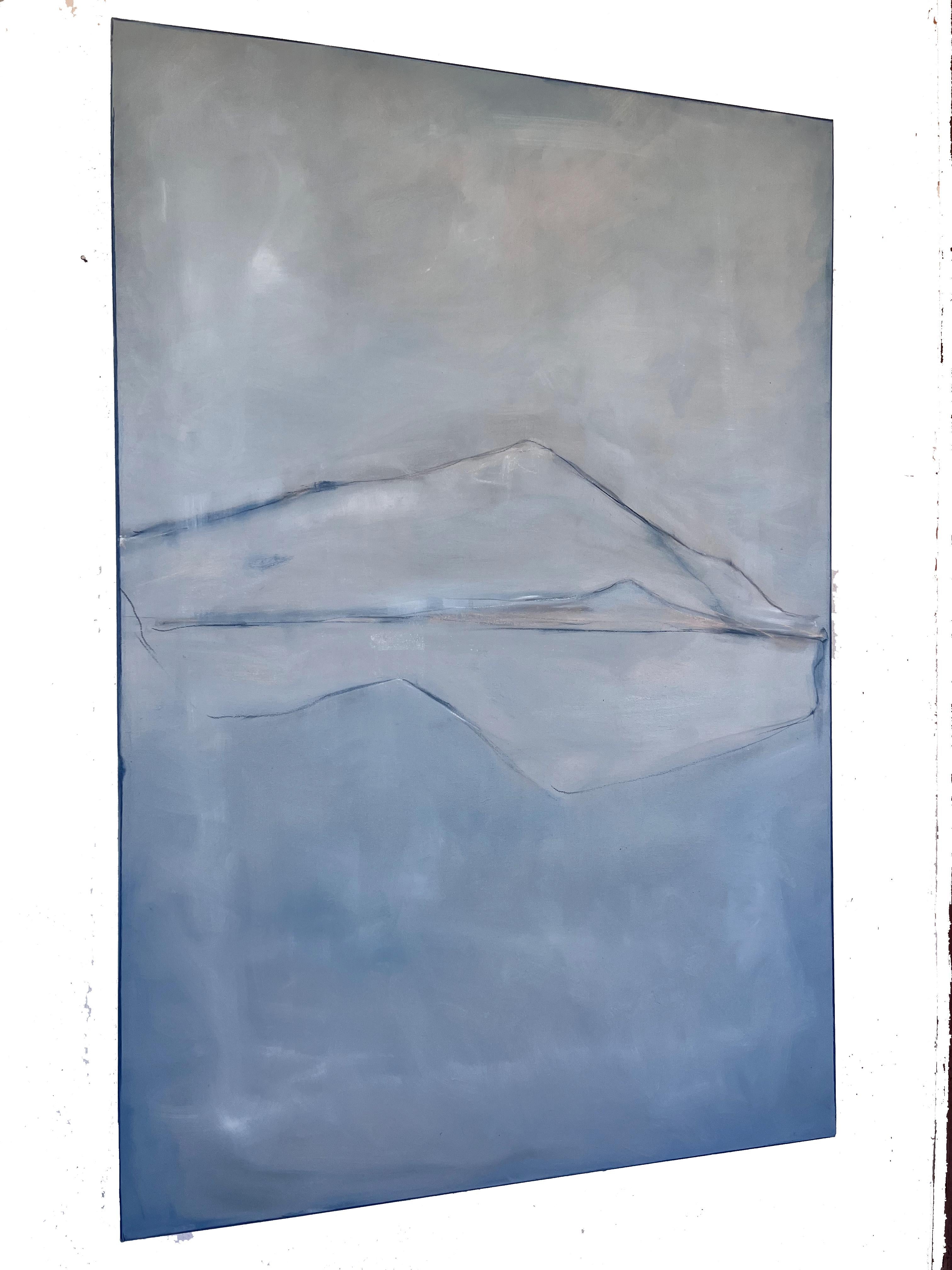 Blue Landscape, Oil Paint on Canvas, large size, Art by Marilina Marchica For Sale 6