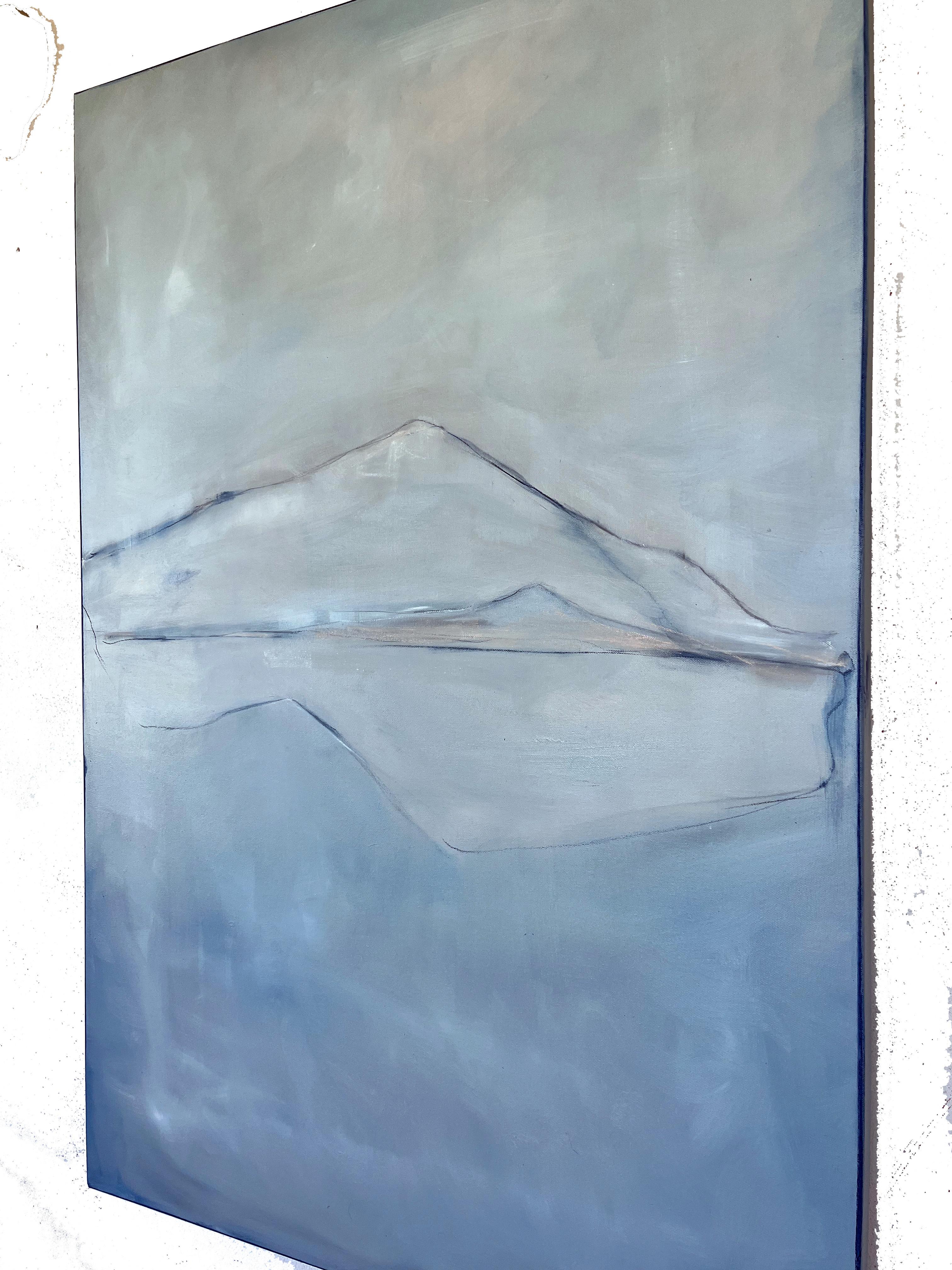 Blue Landscape, Oil Paint on Canvas, large size, Art by Marilina Marchica For Sale 7