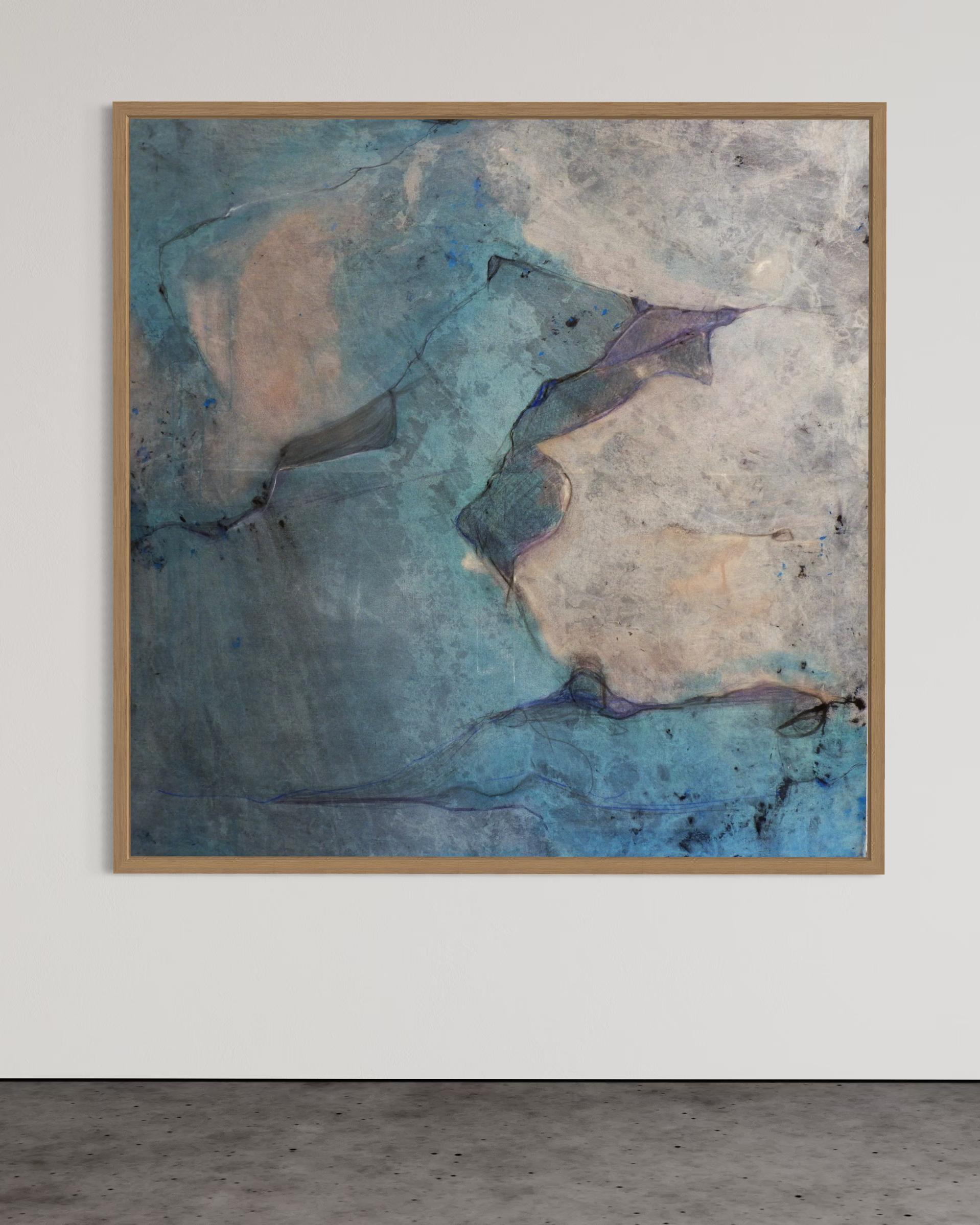 Blaue Landschaft, Ölgemälde auf Leinwand, großformatig, Kunst von Marilina Marchica im Angebot 8