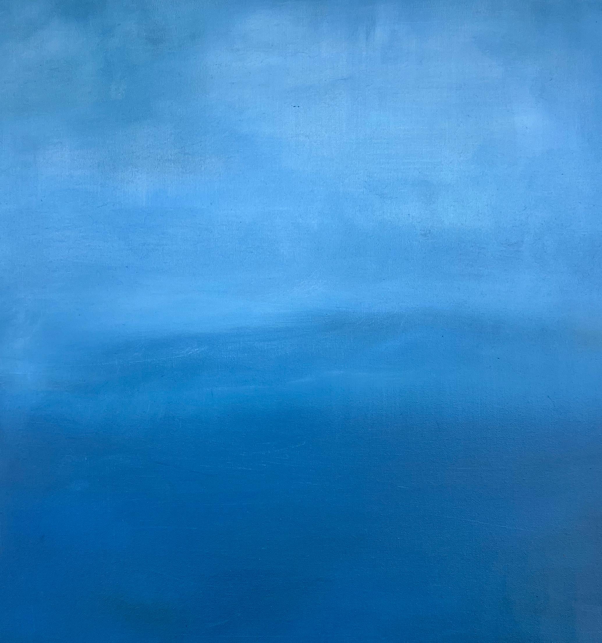 Paisaje azul, Pintura al óleo sobre lienzo , Arte original de Marilina Marchica en venta 2