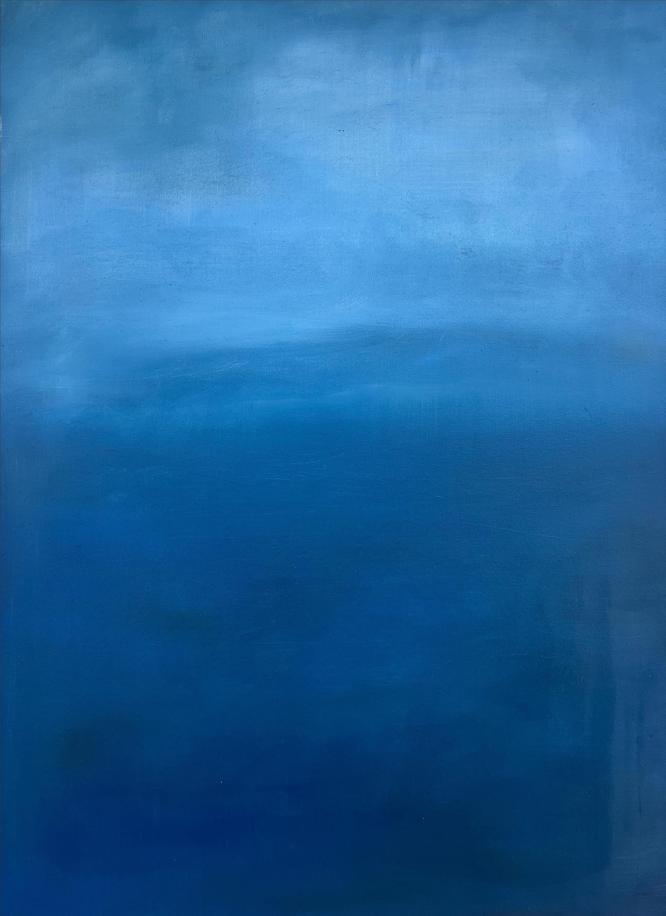 Paisaje azul, Pintura al óleo sobre lienzo , Arte original de Marilina Marchica en venta 3